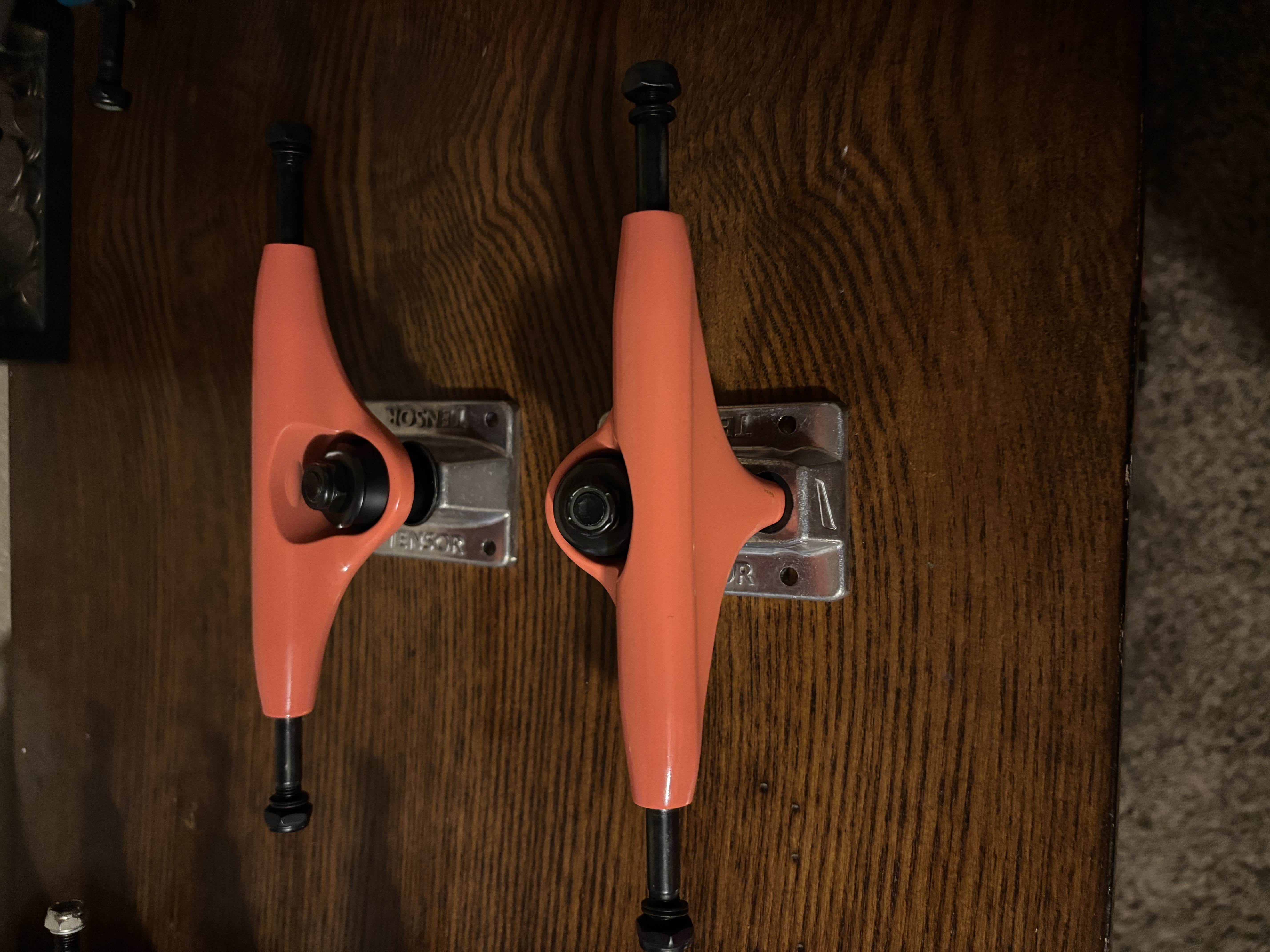 Tensor Salmon / Raw 8" Wide Trucks