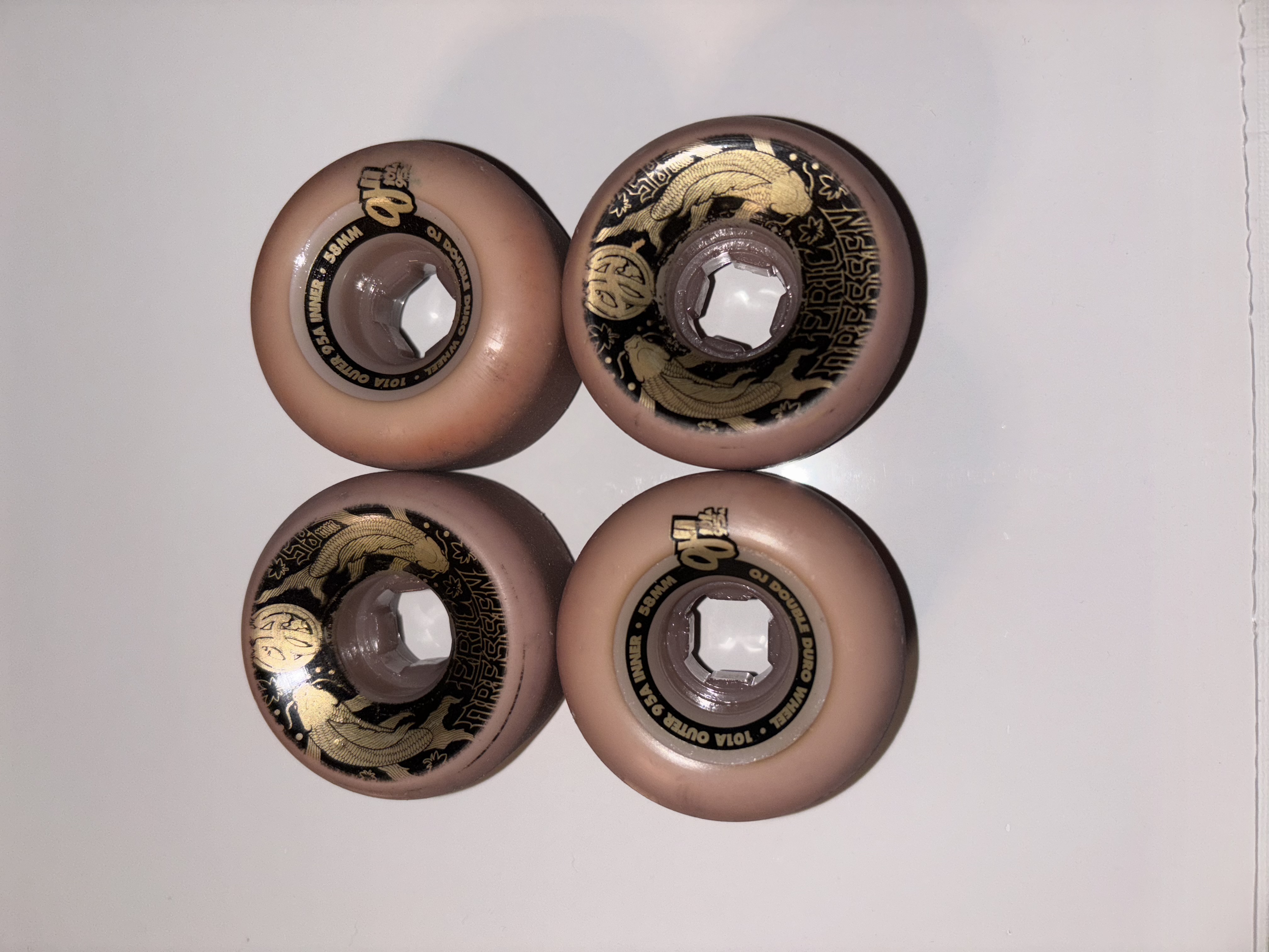 Santa Cruz OJII Eric Dressen 58mm Double Duro 101A outer / 95A inner Wheels