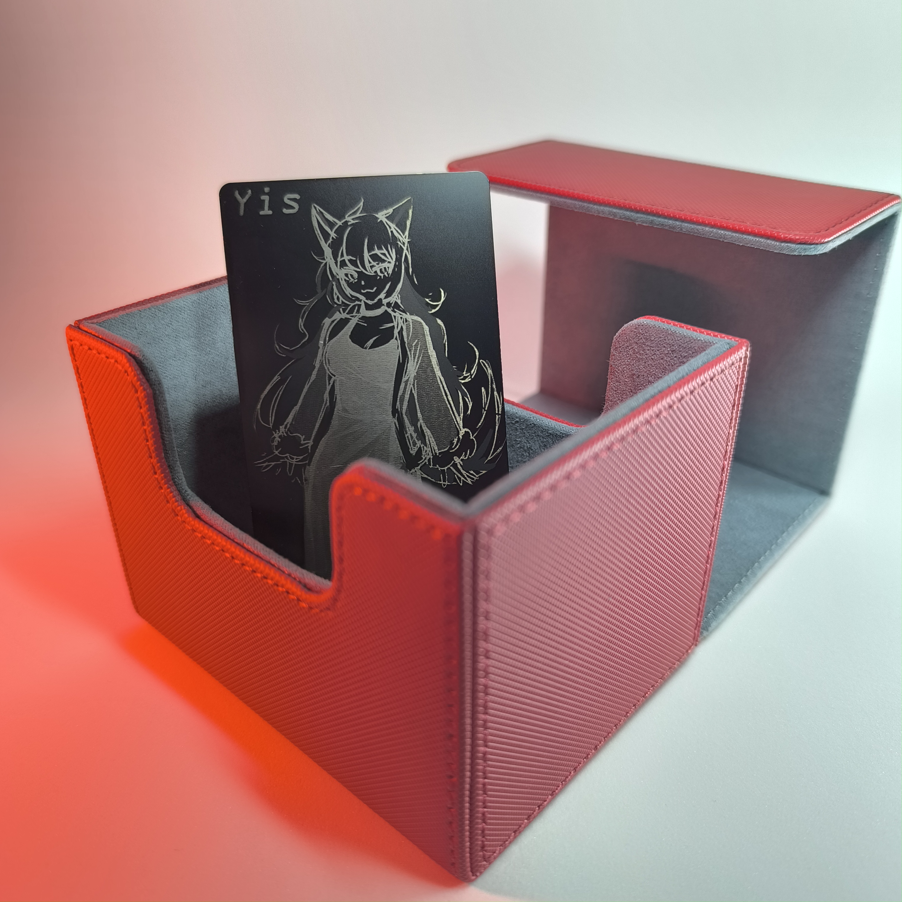 Deckbox Gris/Rojo