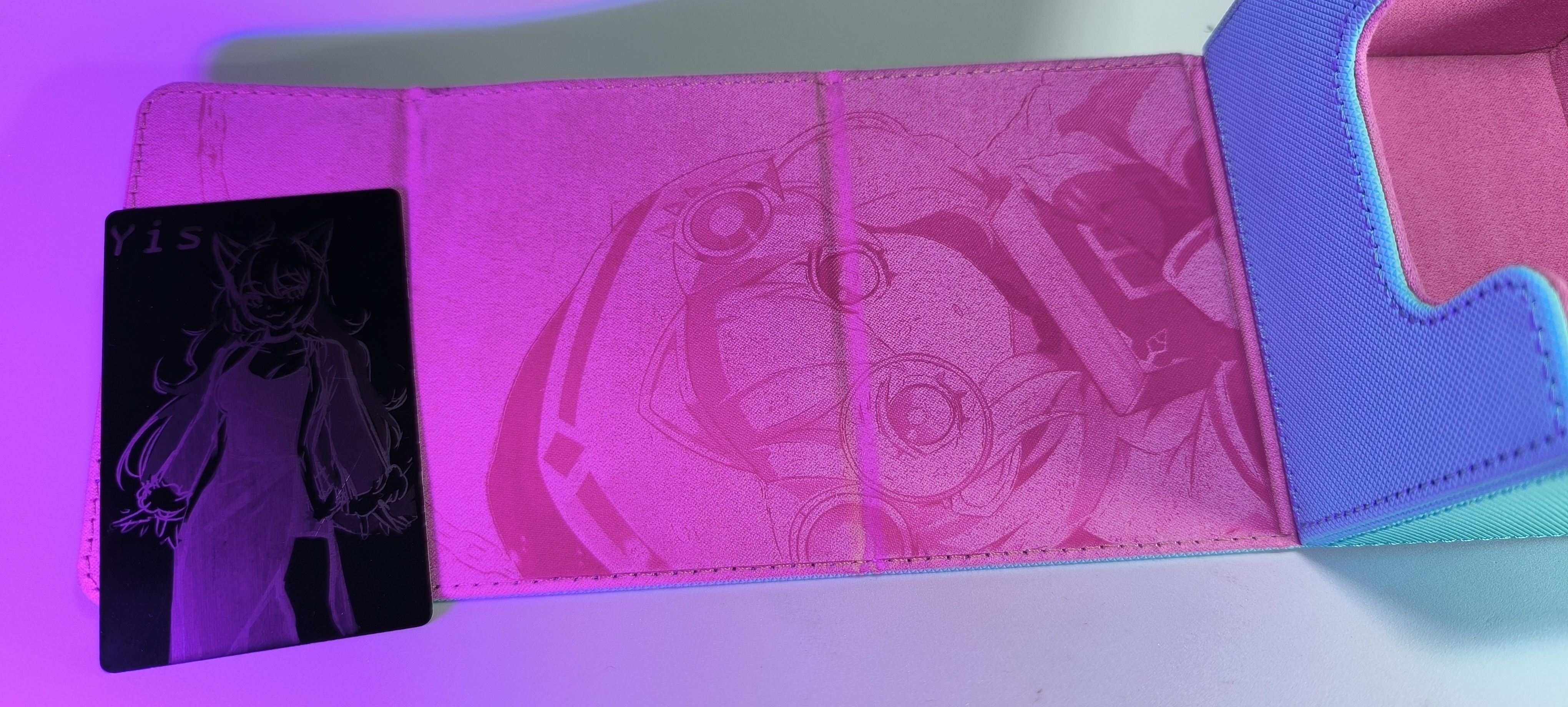 Deckbox Rosa/AzulClaro