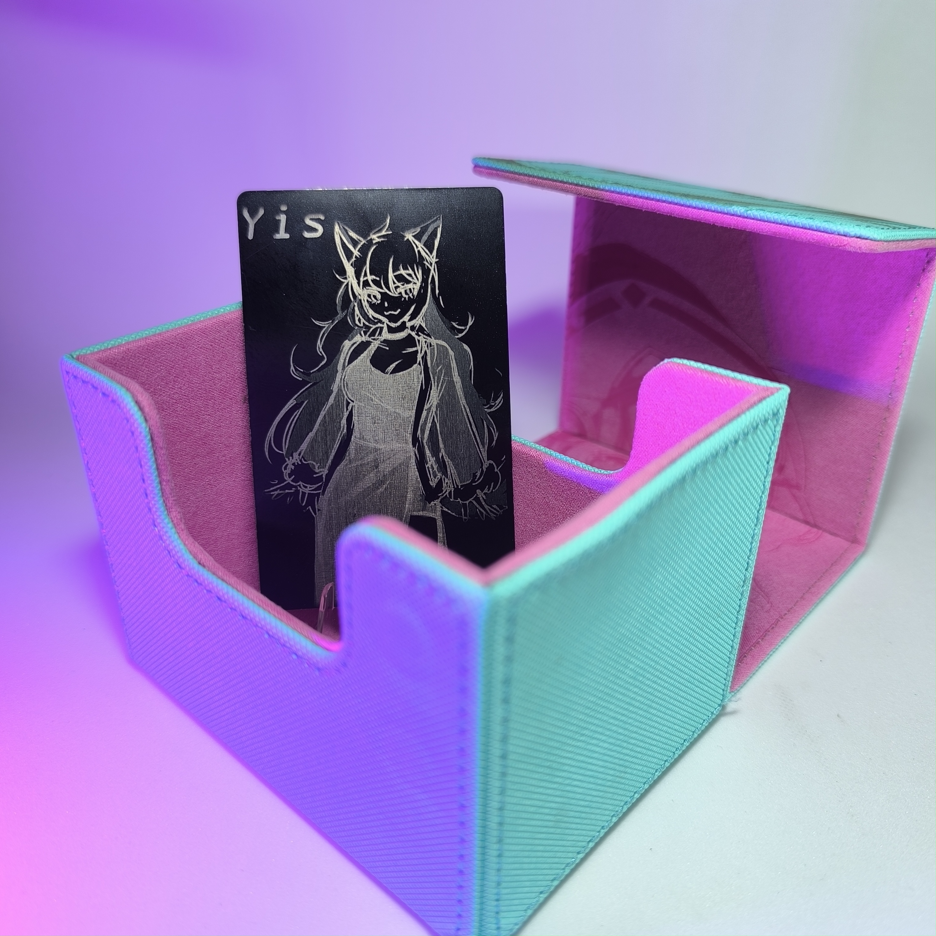 Deckbox Rosa/AzulClaro