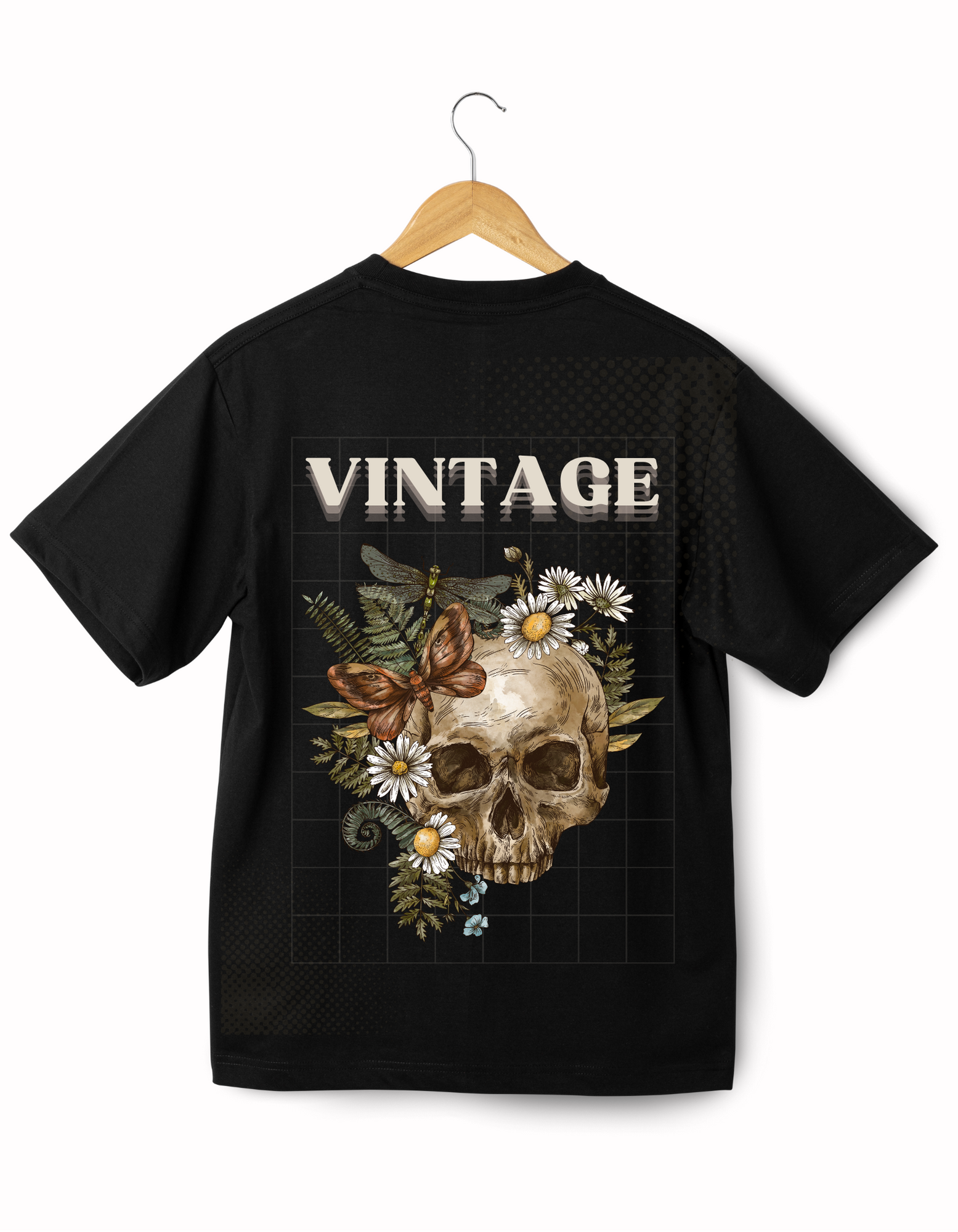 Vintage Skull Floral T-Shirt