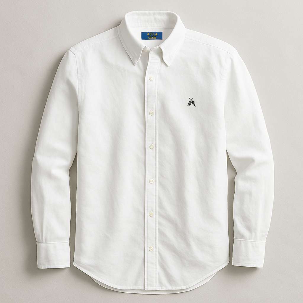 Camisa clásica de lino blanco