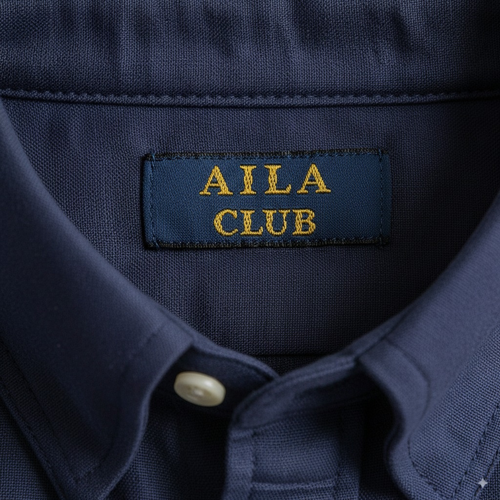 Camisa clásica de lino azul marino