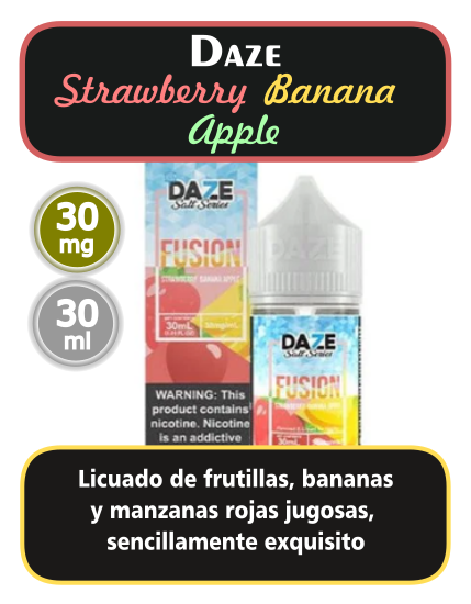 Daze - Strawberry Banana Apple (salt)
