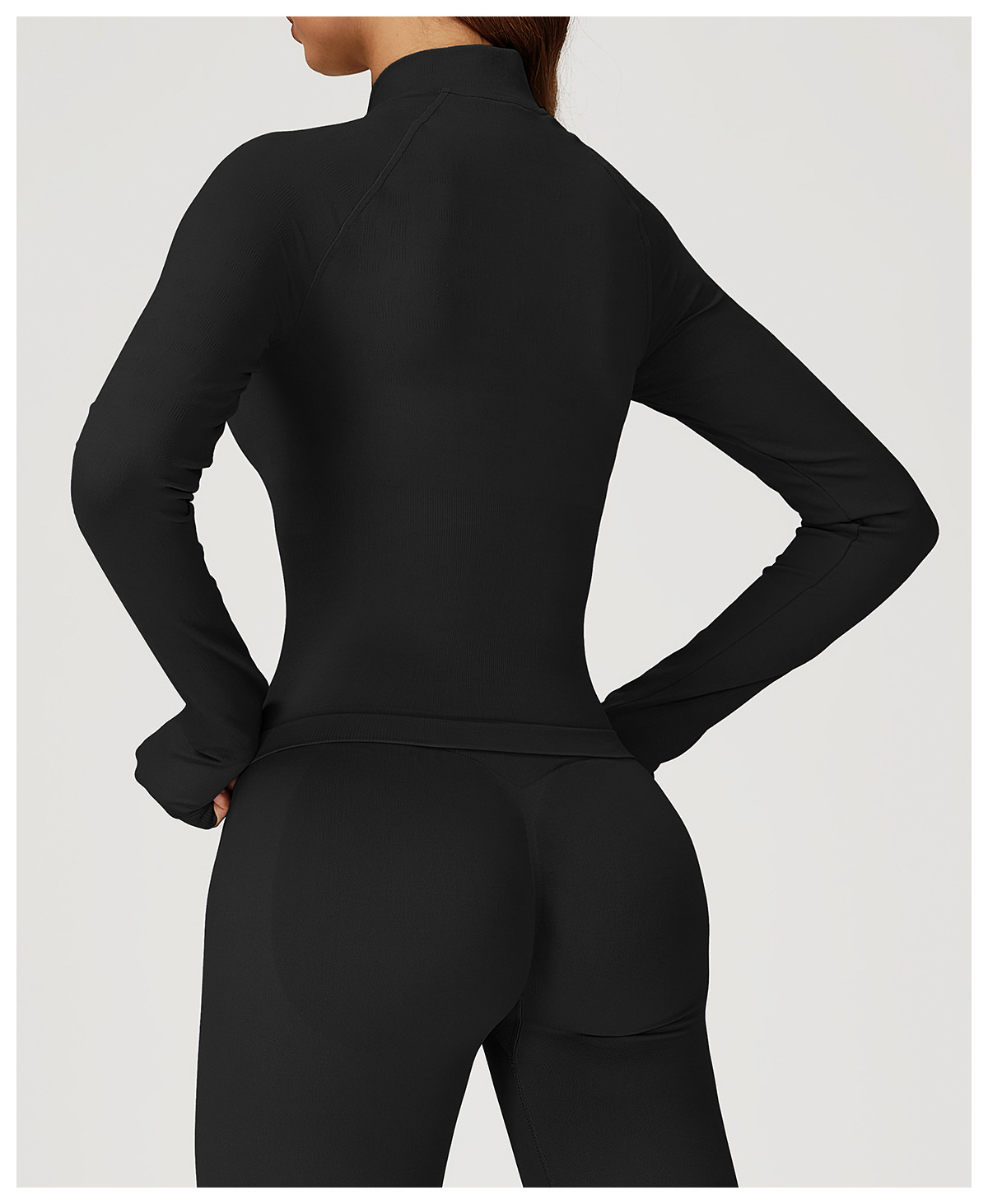 Stand - Collar Zipper Yoga Jacket