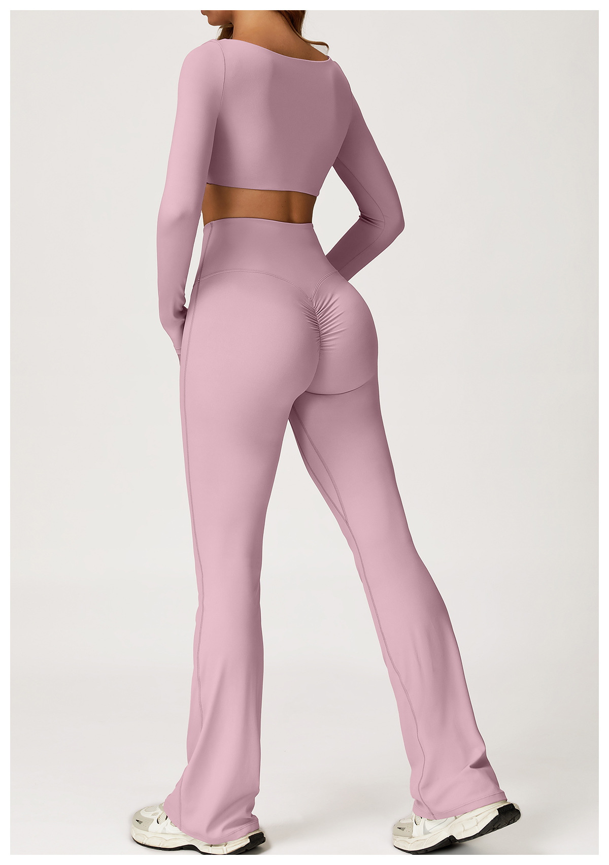 Long - Sleeve Top and Flare Pants Set