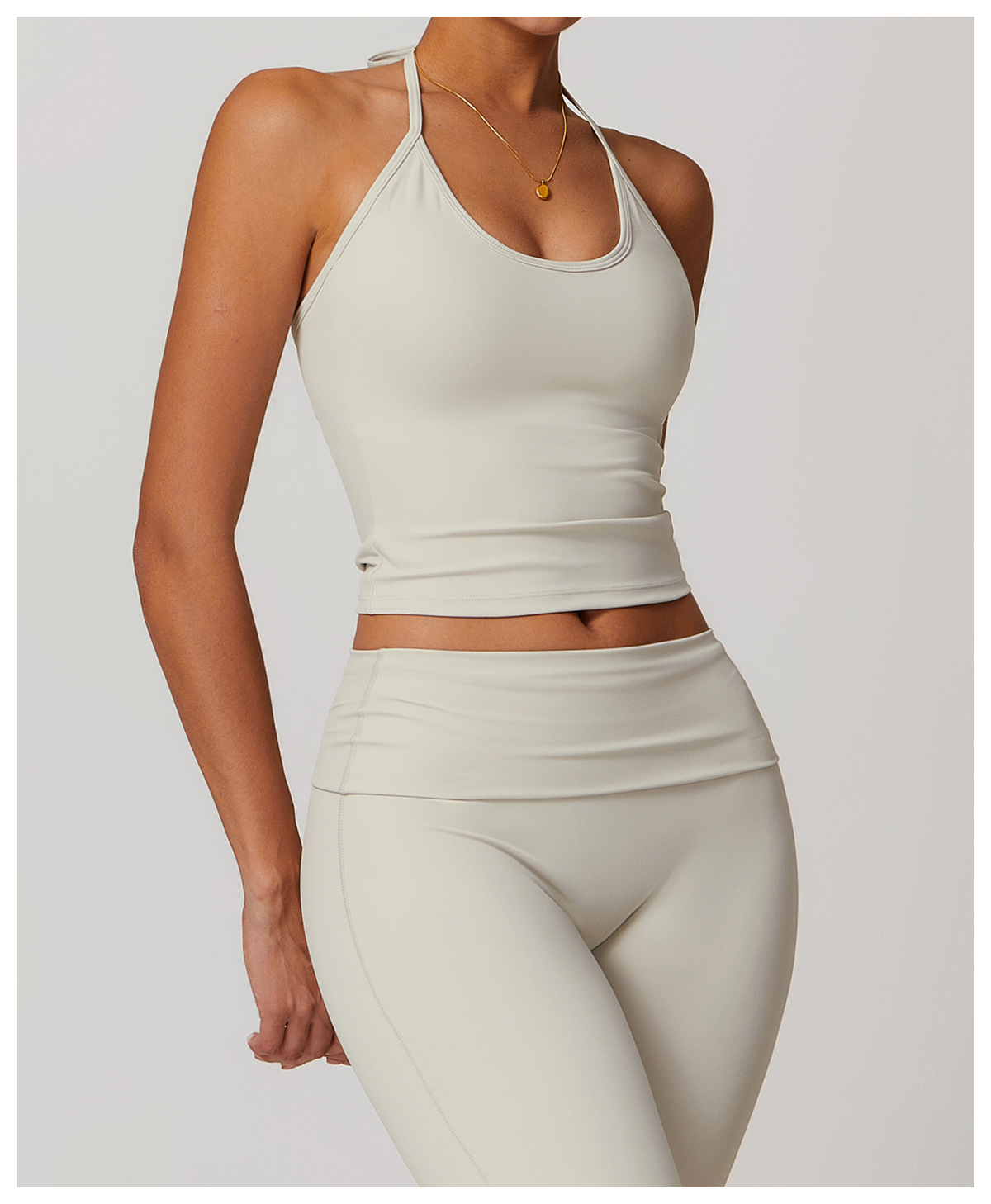 Women's Tie - Neck Halter Racerback Yoga Tank Top