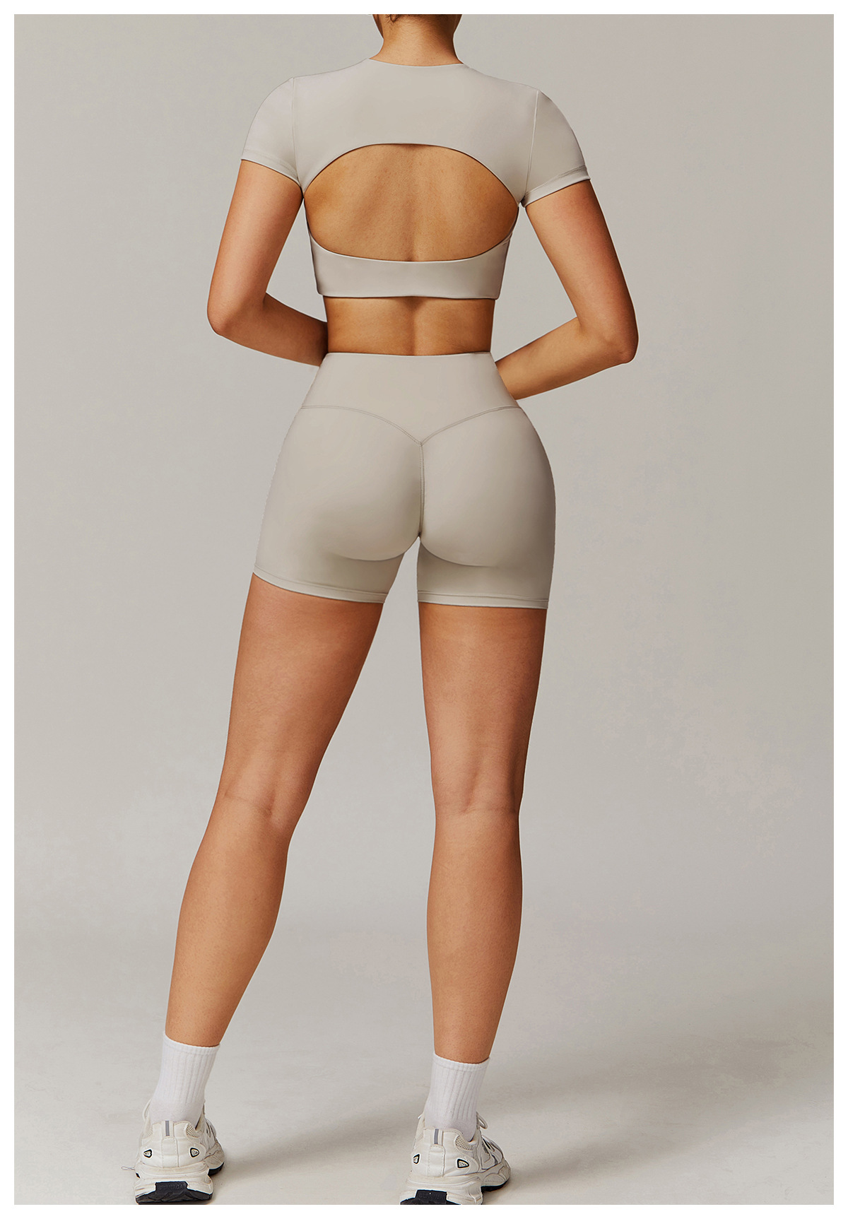 Women's Short - Sleeve Crop Top & Shorts Set