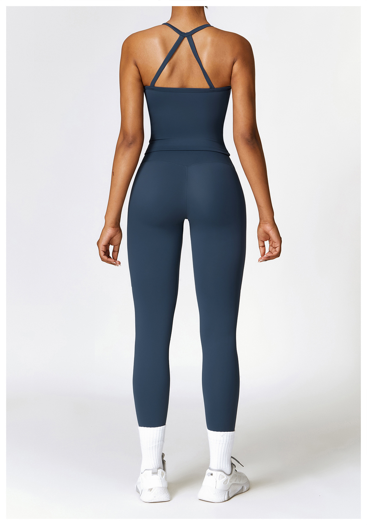 Criss - Cross Back Yoga Tank Top and Leggings Set