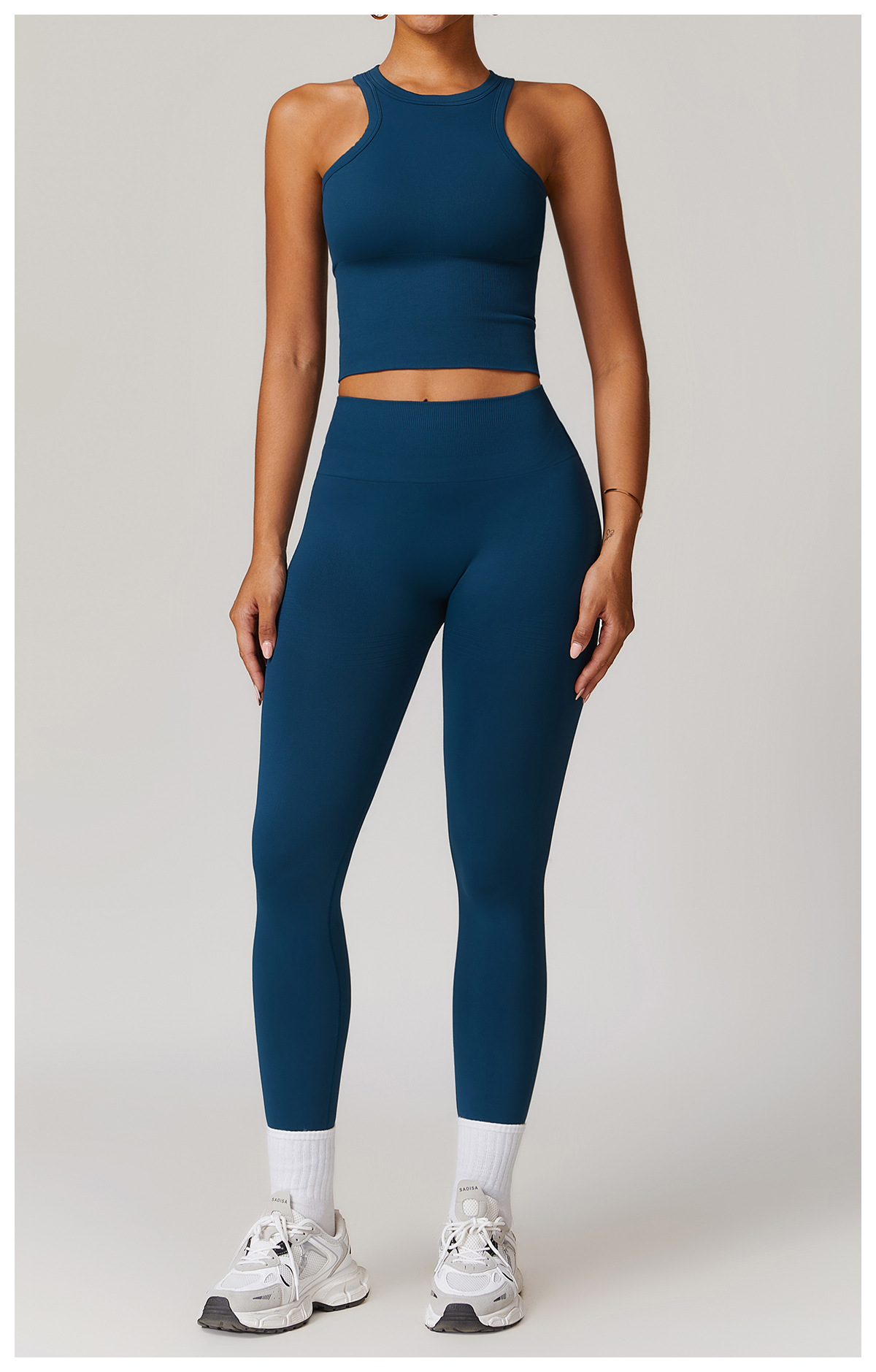 Seamless Knit Racerback Tank & Leggings Yoga Set