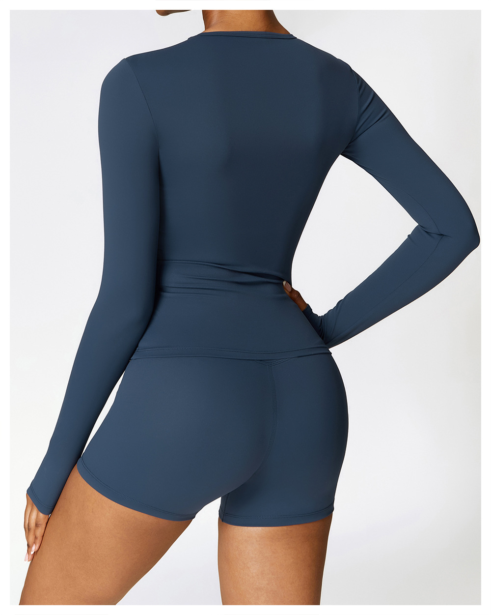 Women's Long - Sleeve Top & Shorts Set