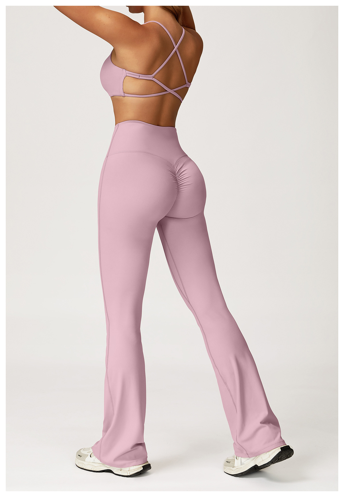 Sports Bra and Flare Pants Set