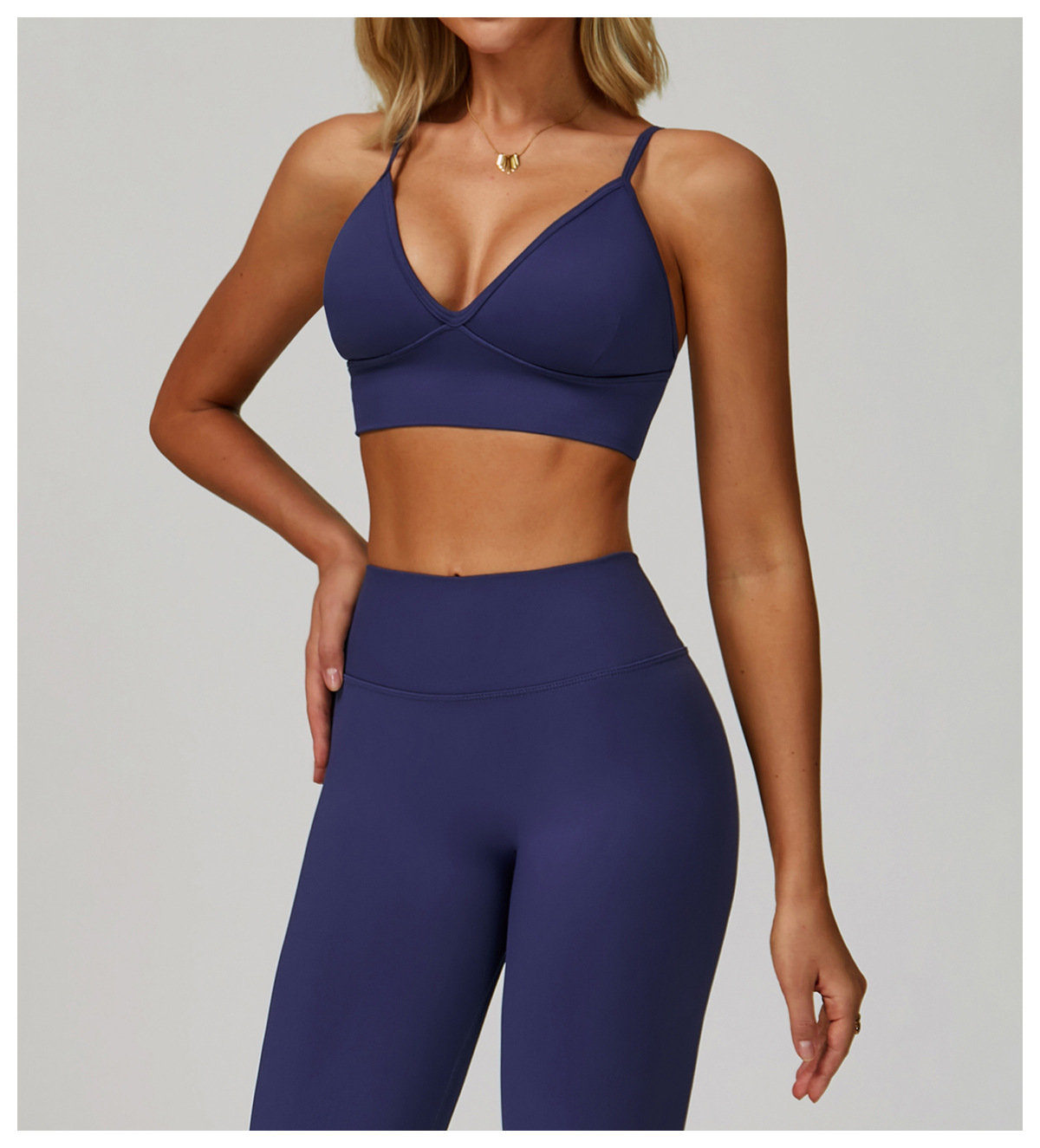 Seamless Strappy Yoga Sports Bra