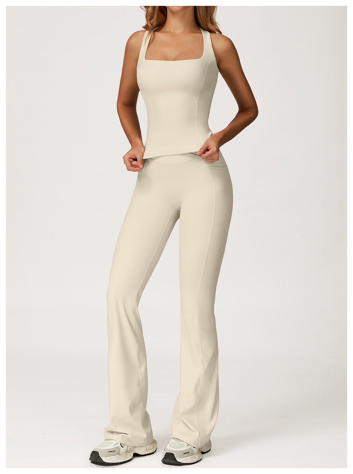 Tank Top and Flare Pants Sports Set