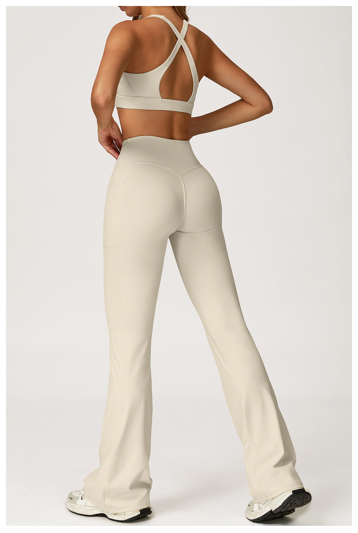Sports Bra and Flare Pants Set