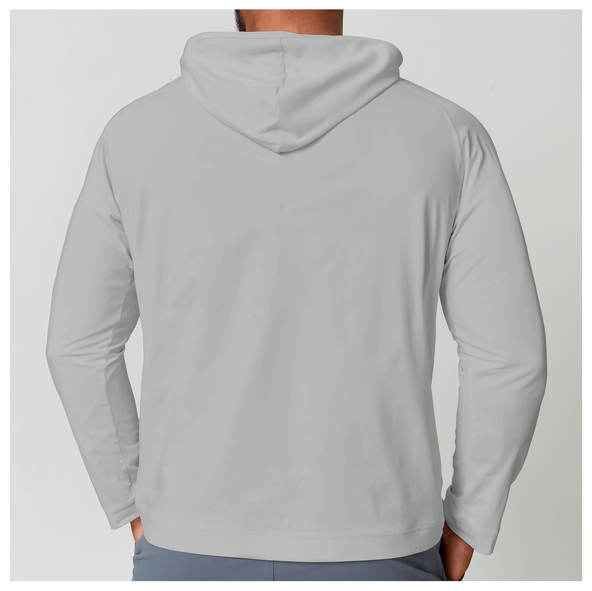 Men's Sports & Fitness Hooded Sun - Protective 7A Antibacterial Cool - Touch Quick - Dry Long - Sleeve Tee