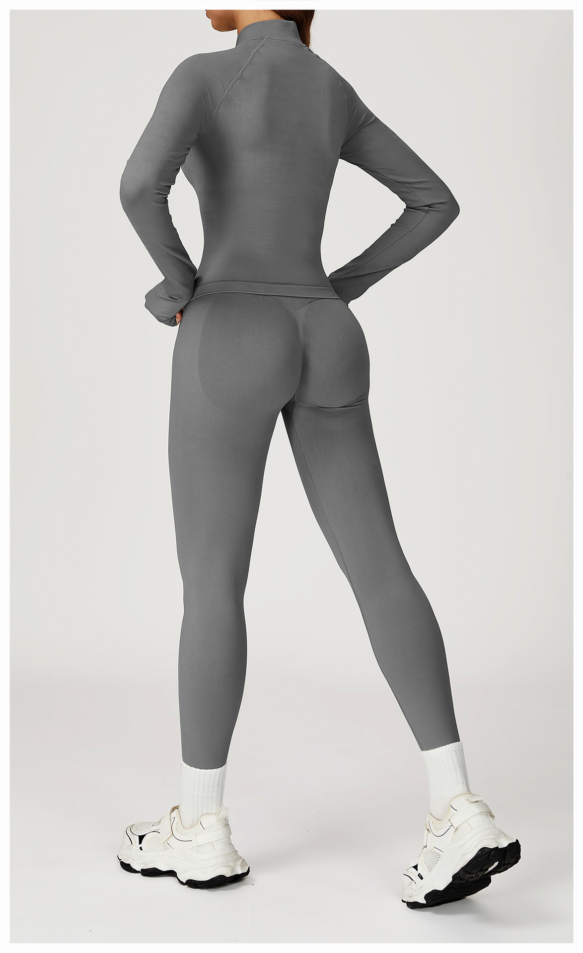 Seamless Slim - Fit Quick - Dry Jacket & Leggings Yoga Set
