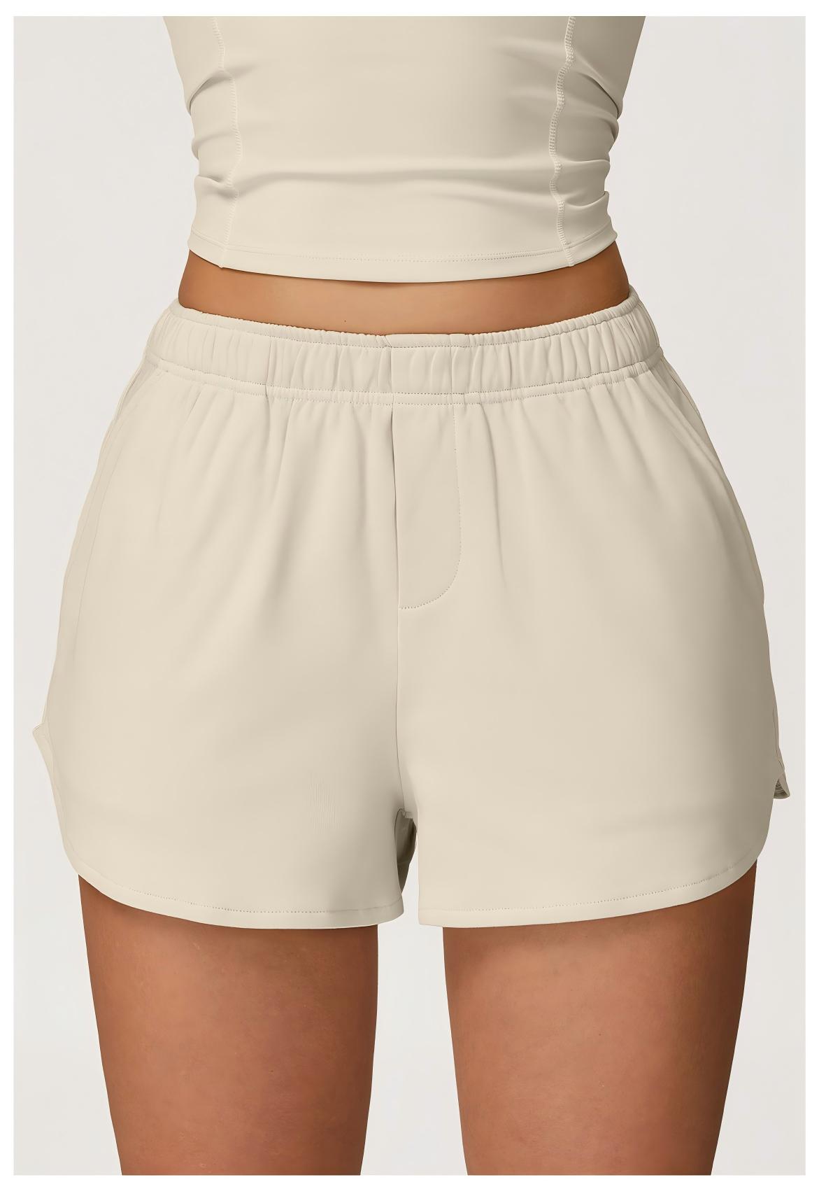 High - Waisted Wide - Leg Casual Sports Shorts