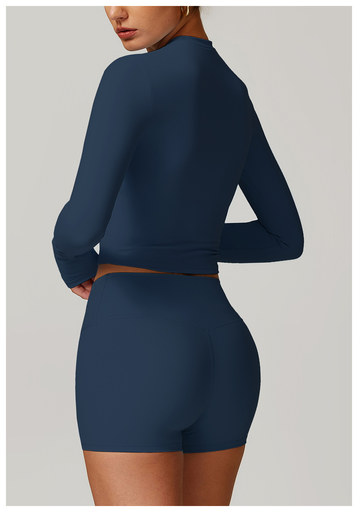 Slim - Fit Open - Back Yoga Long - Sleeve Top