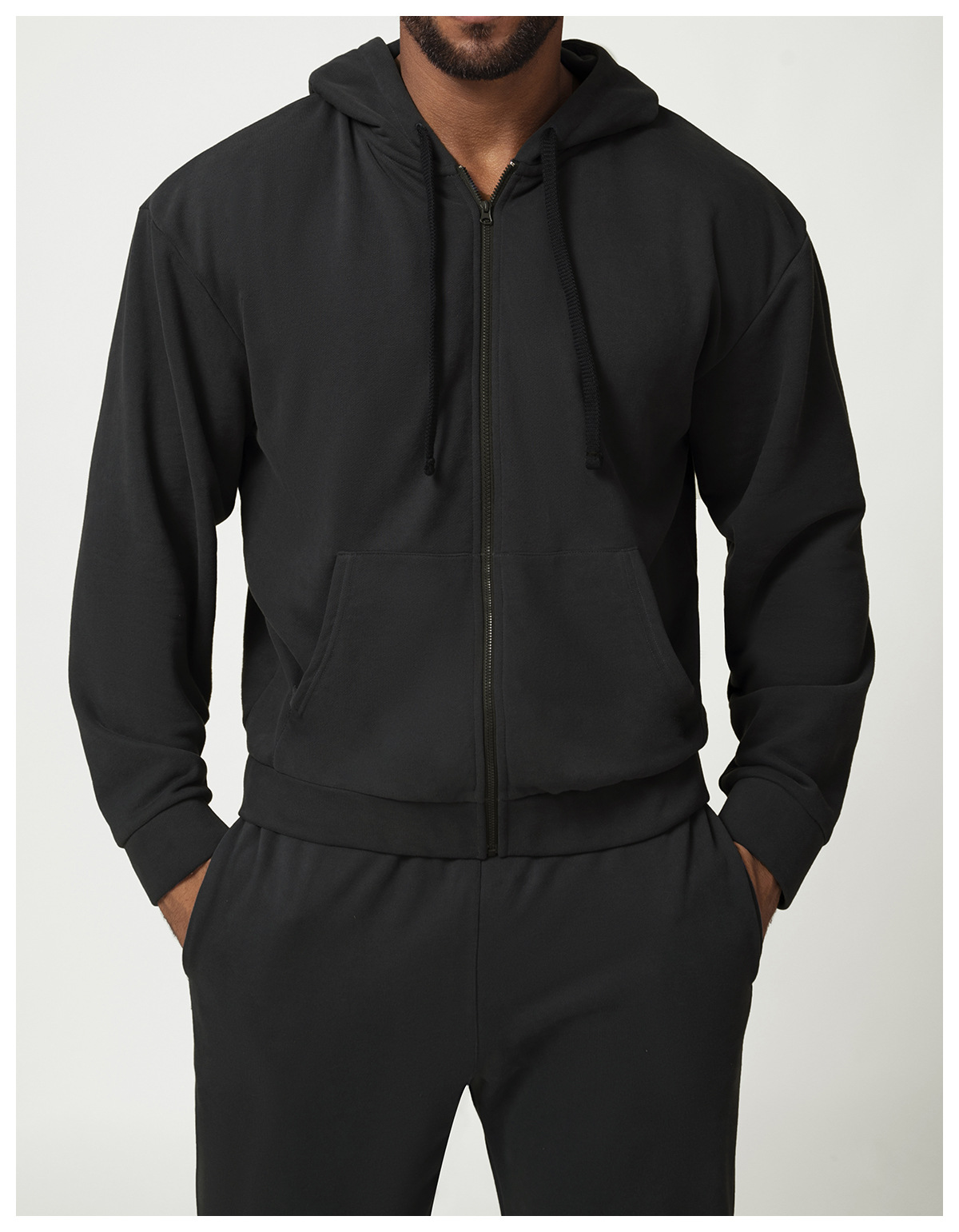 Men's Zip - Up Hooded Sports & Leisure Jacket