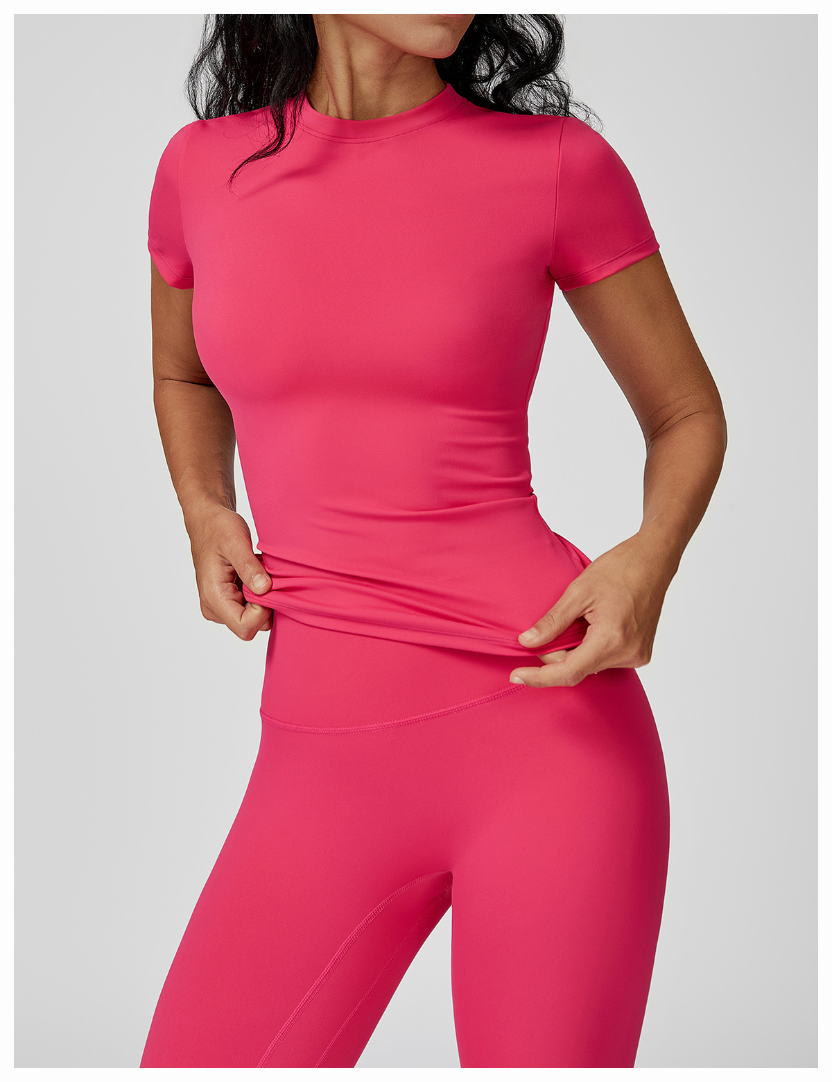Women's Spring Quick - Dry Yoga & Fitness Short - Sleeve Tee