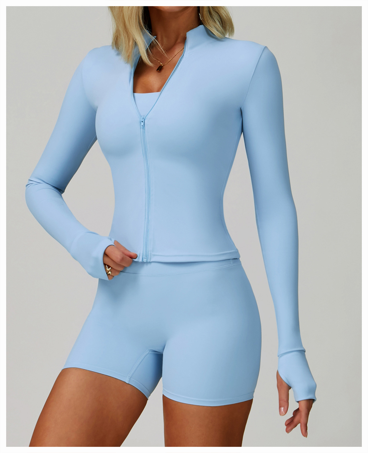 Zippered Tight - Fit Sports Jacket