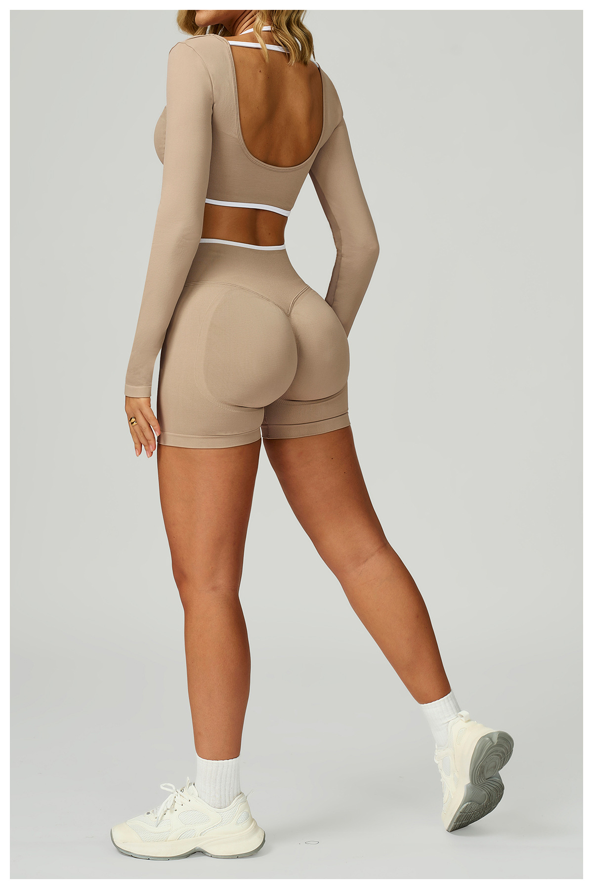 Seamless Contrast Yoga Set 
