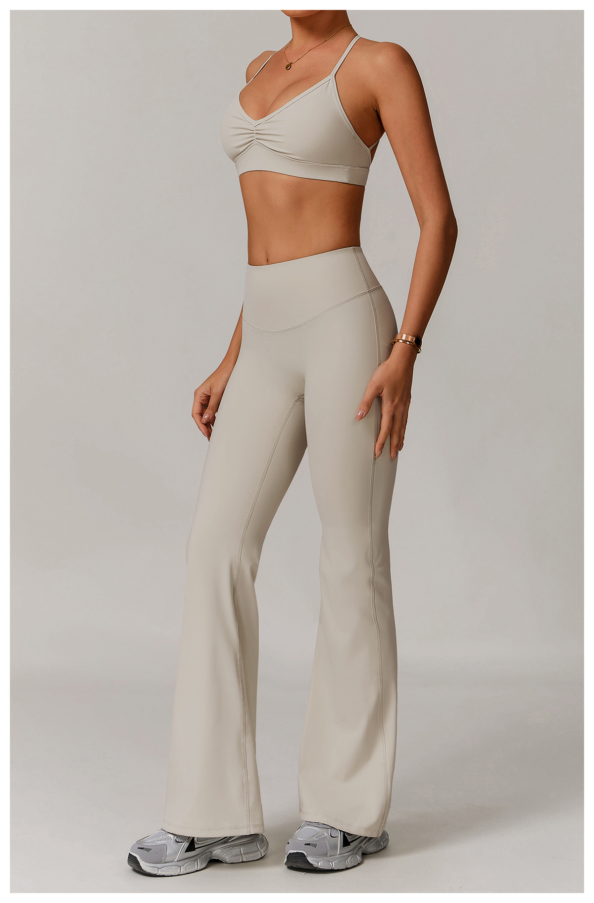 Women's Yoga Bra - and - flared - pants Set