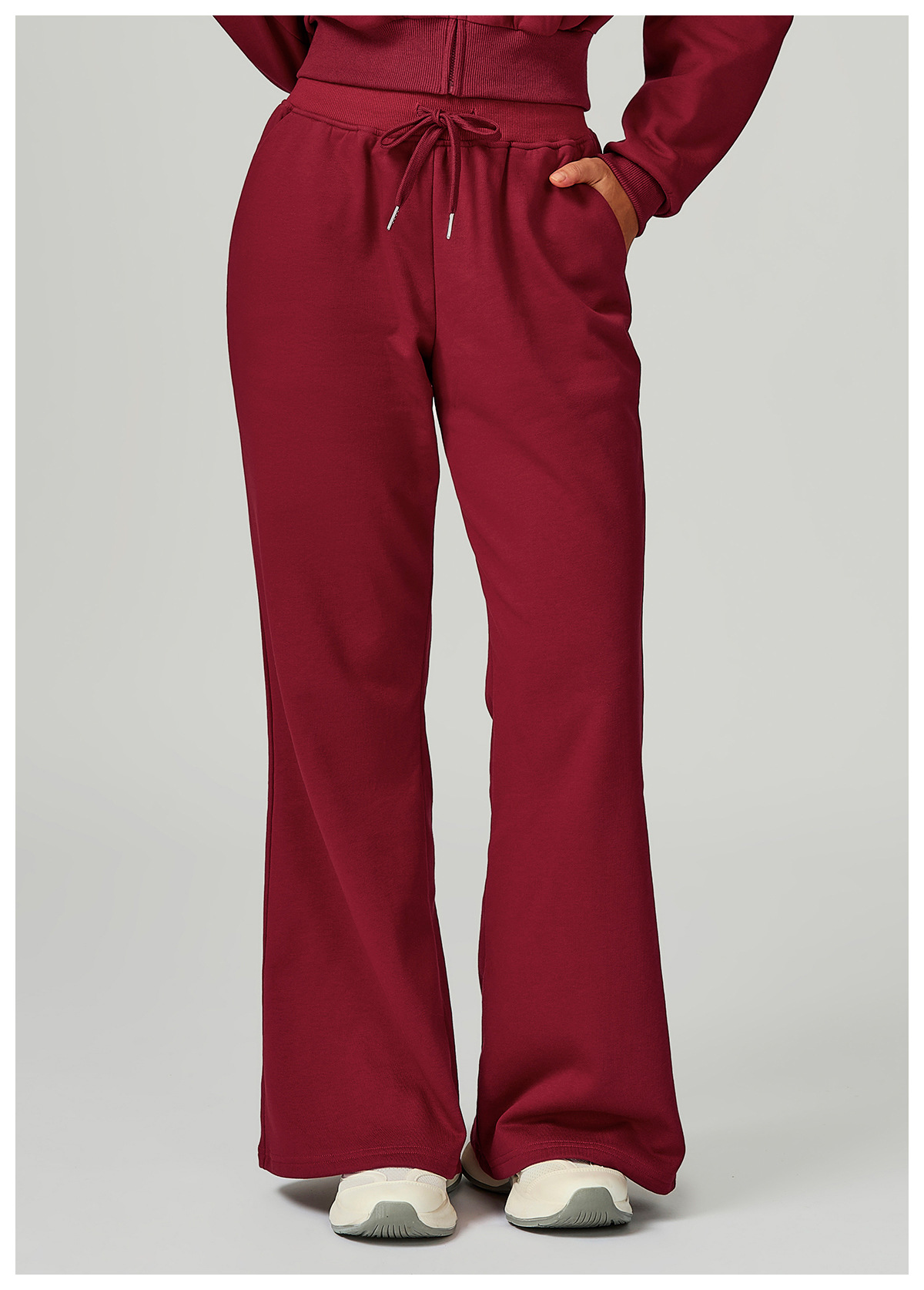 High - Waist Drawstring Flare Sports Pants