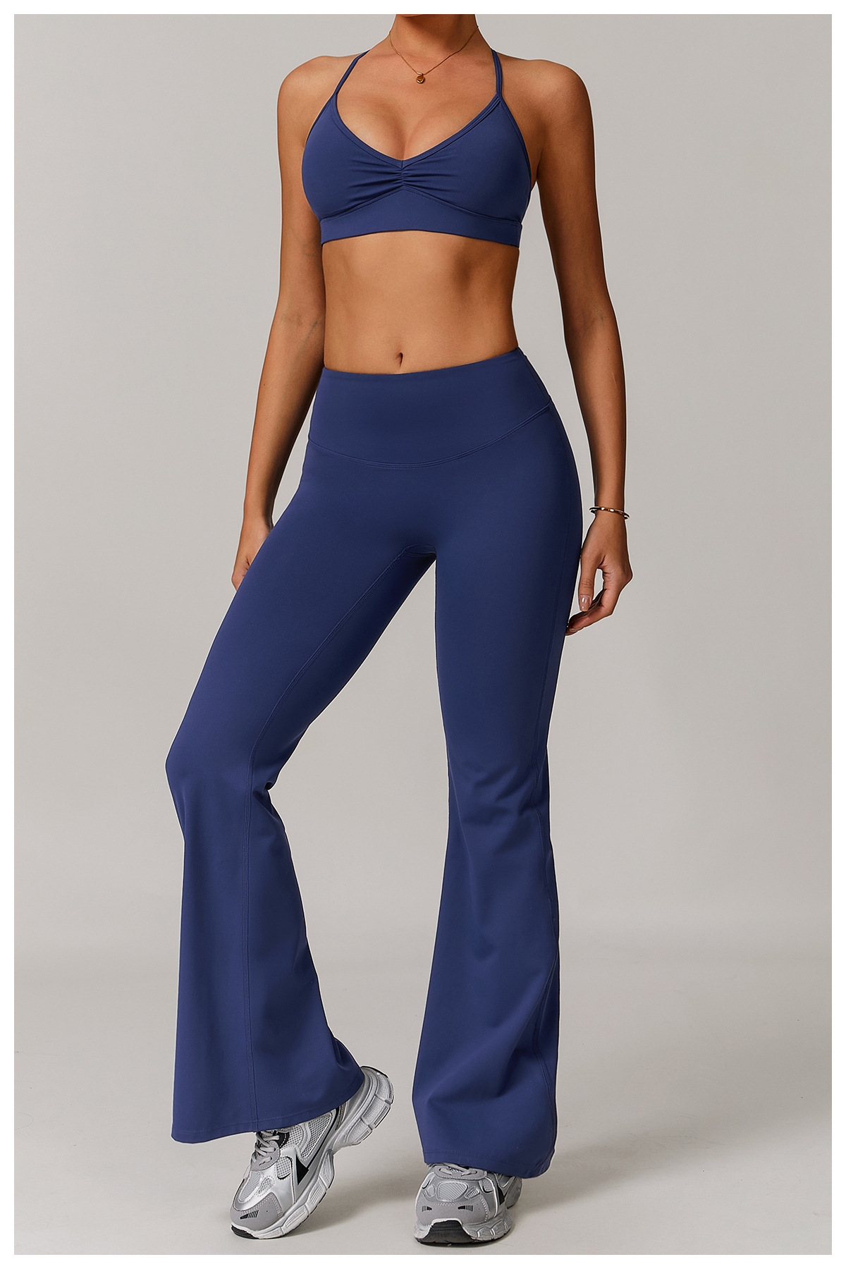 Women's Yoga Bra - and - flared - pants Set