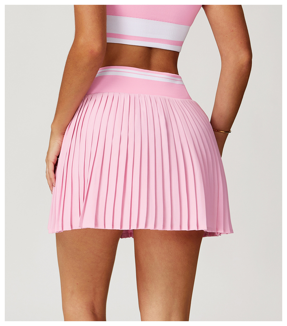 Color - Block Pleated Tennis Skirt