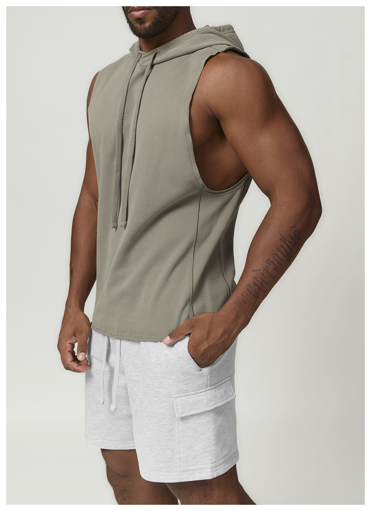 Men's Casual Sleeveless Hooded Tank Top