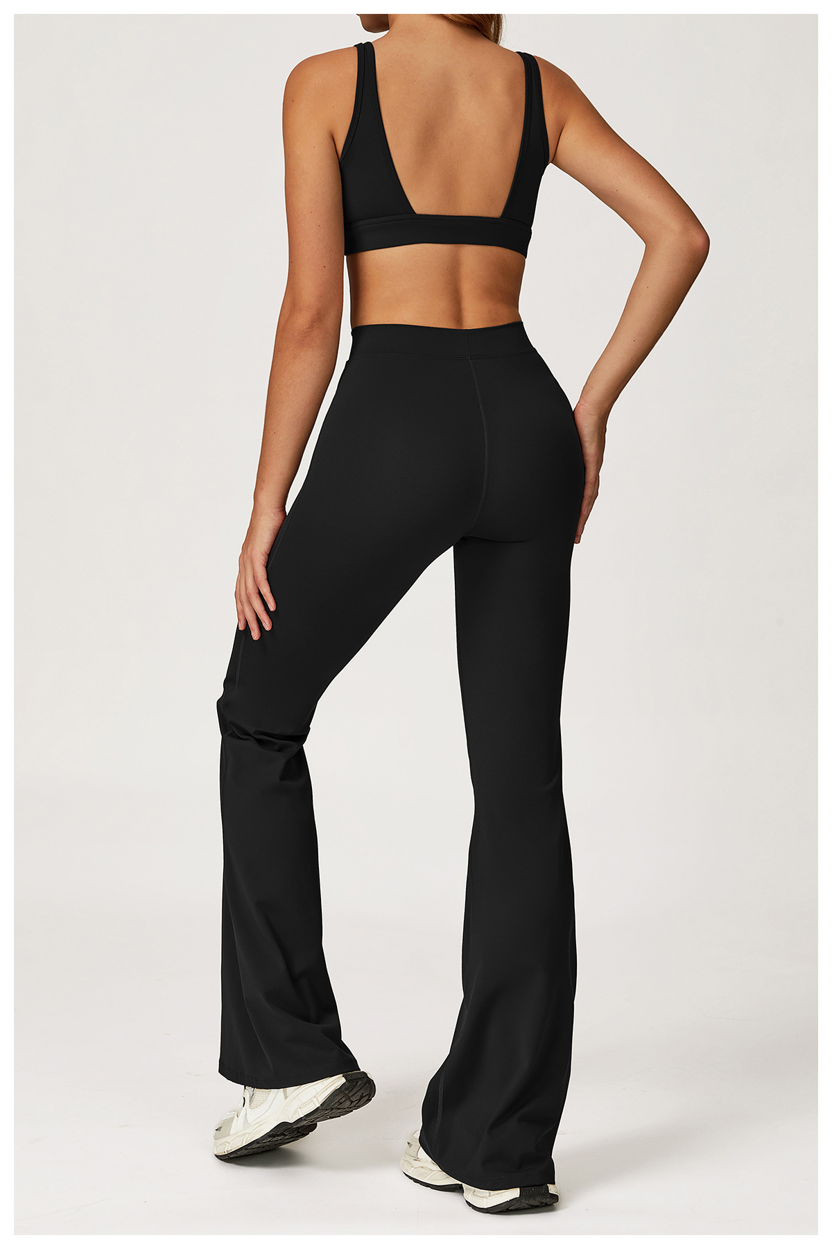 Sports Bra and Flare Pants Set