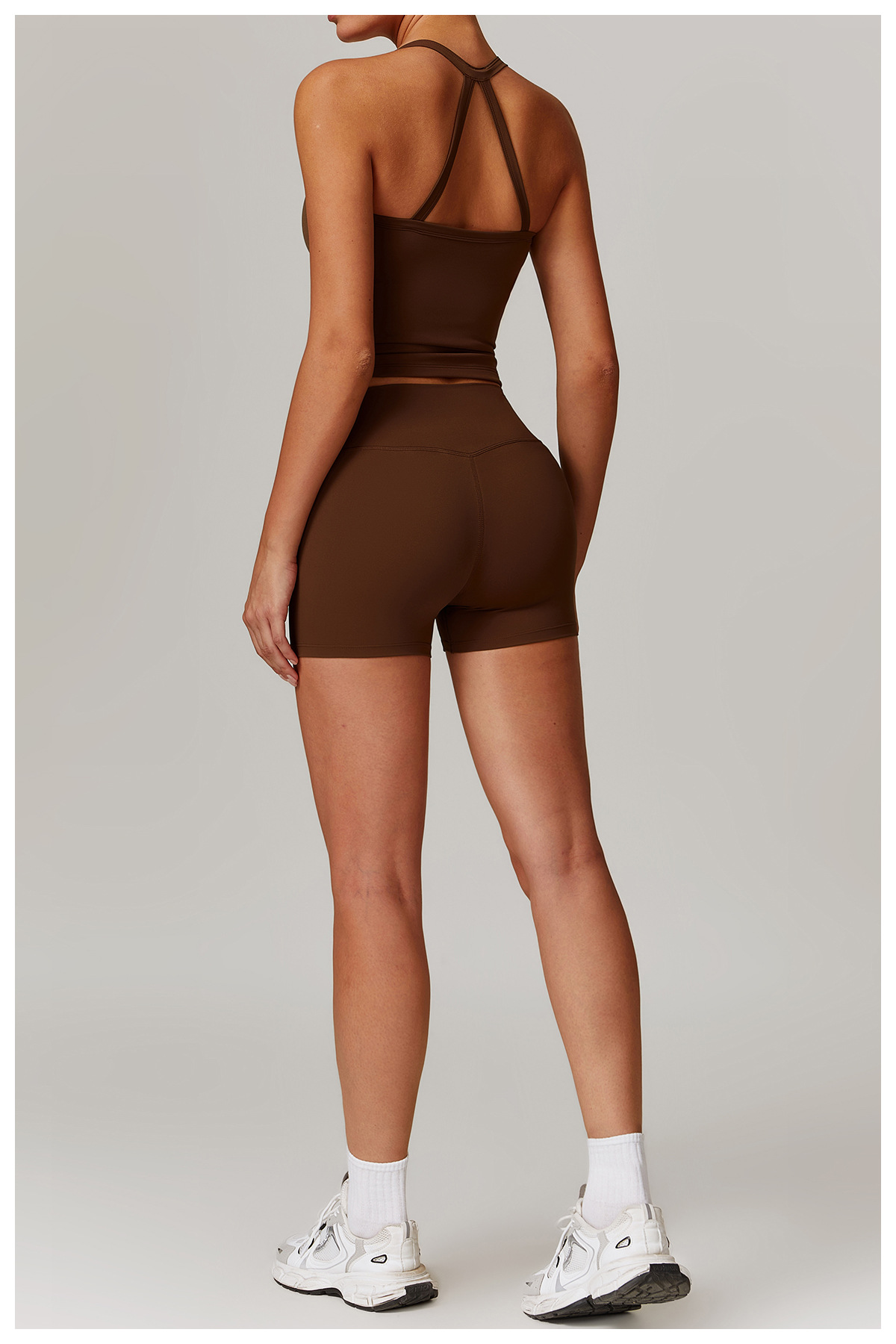 Criss - Cross Back Yoga Tank Top and Shorts Set