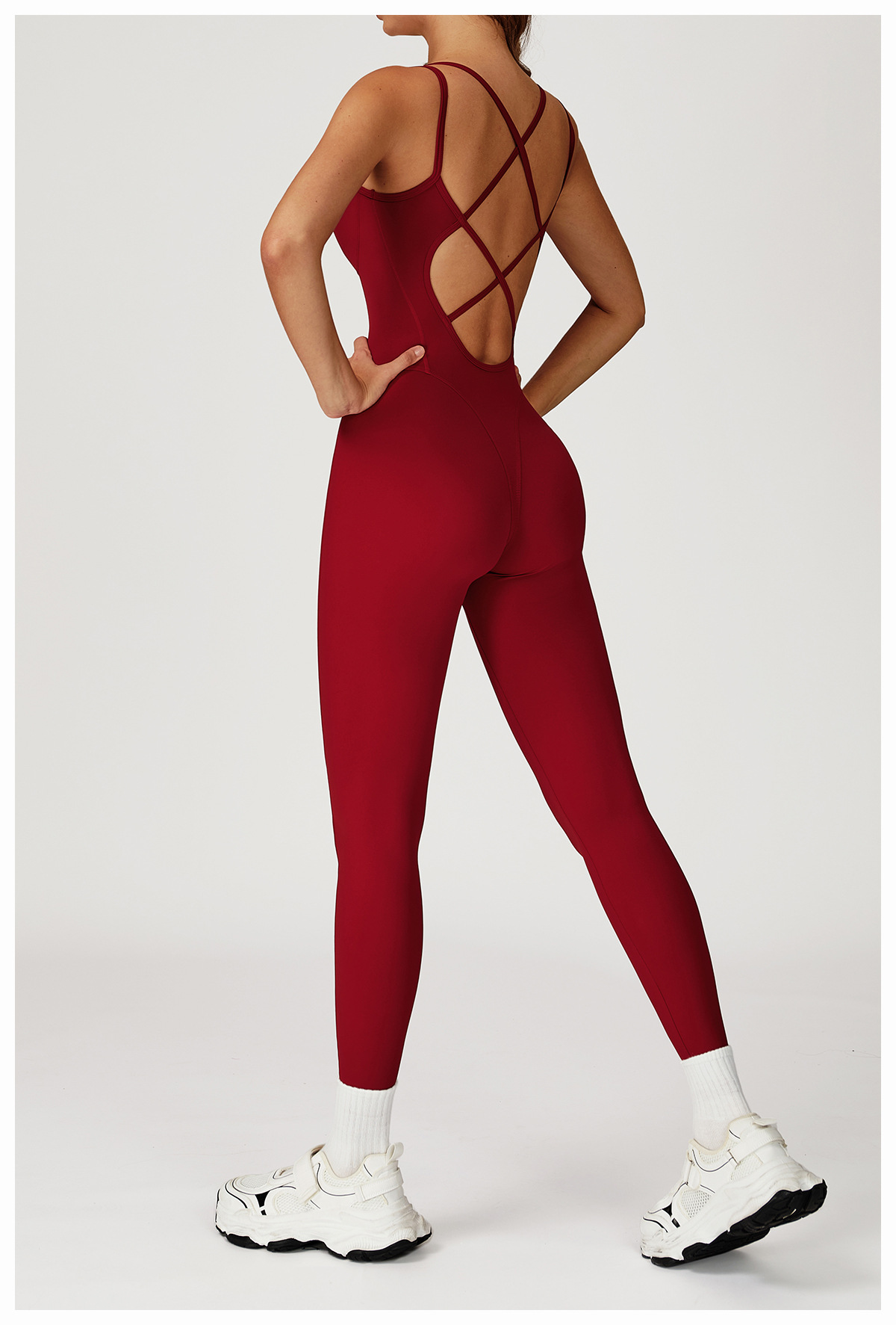 Criss - Cross Back Bodysuit Yoga Outfit