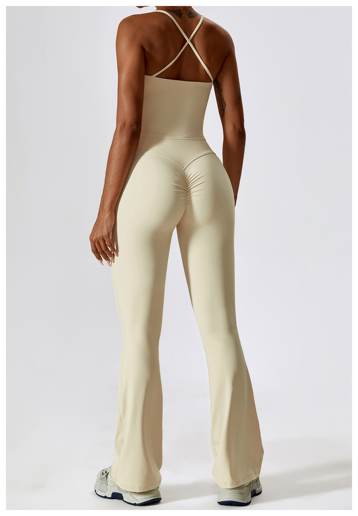 Spaghetti Strap Top and Flare Pants Set