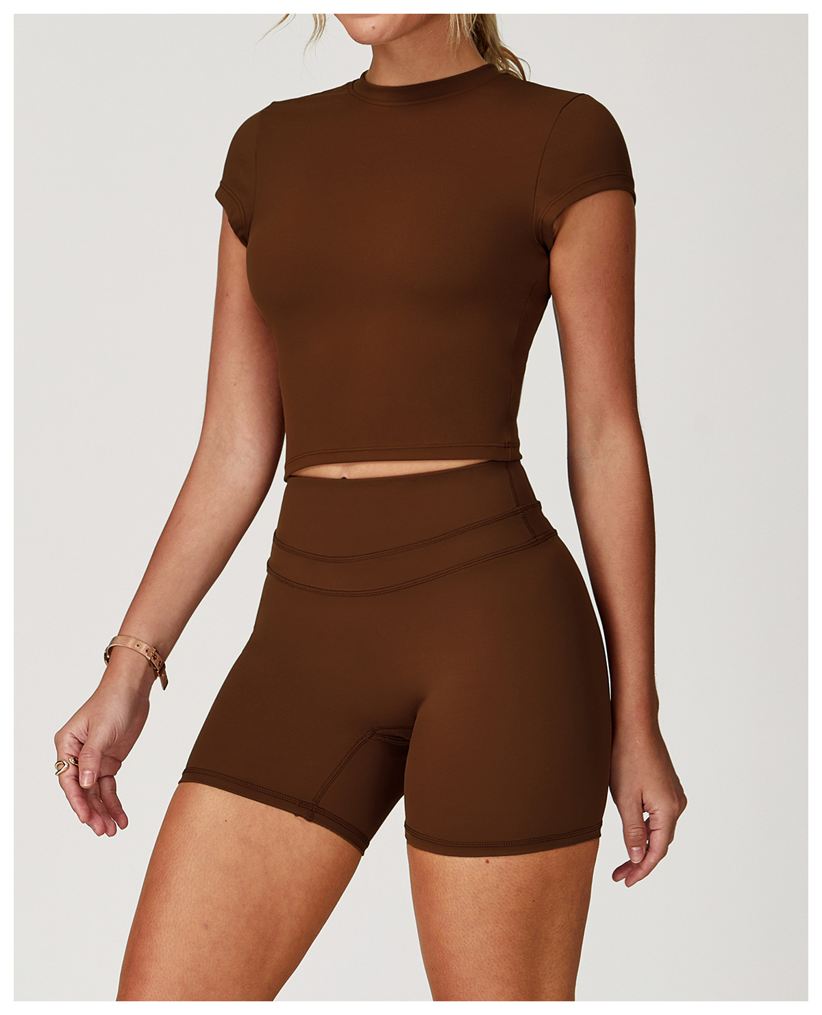 Brushed Fit Yoga Sports Short - Sleeve Top