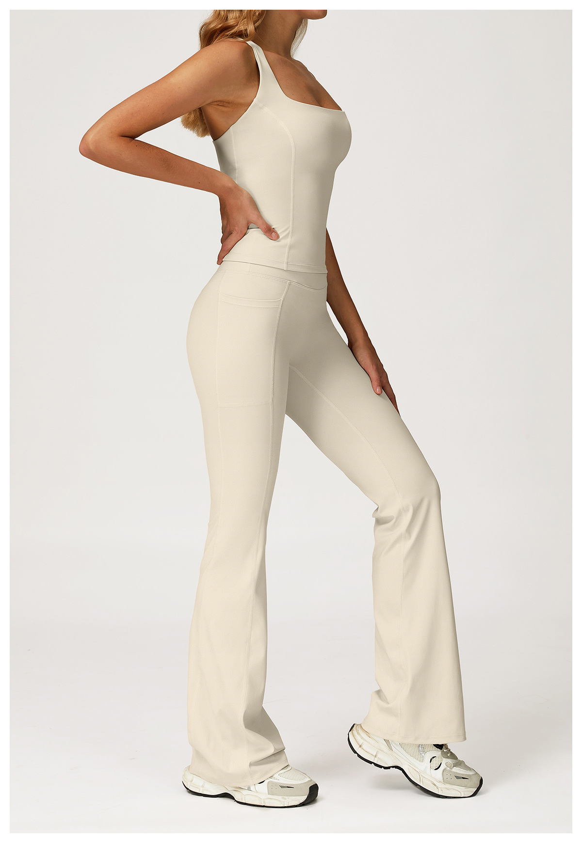 Tank Top and Flare Pants Sports Set