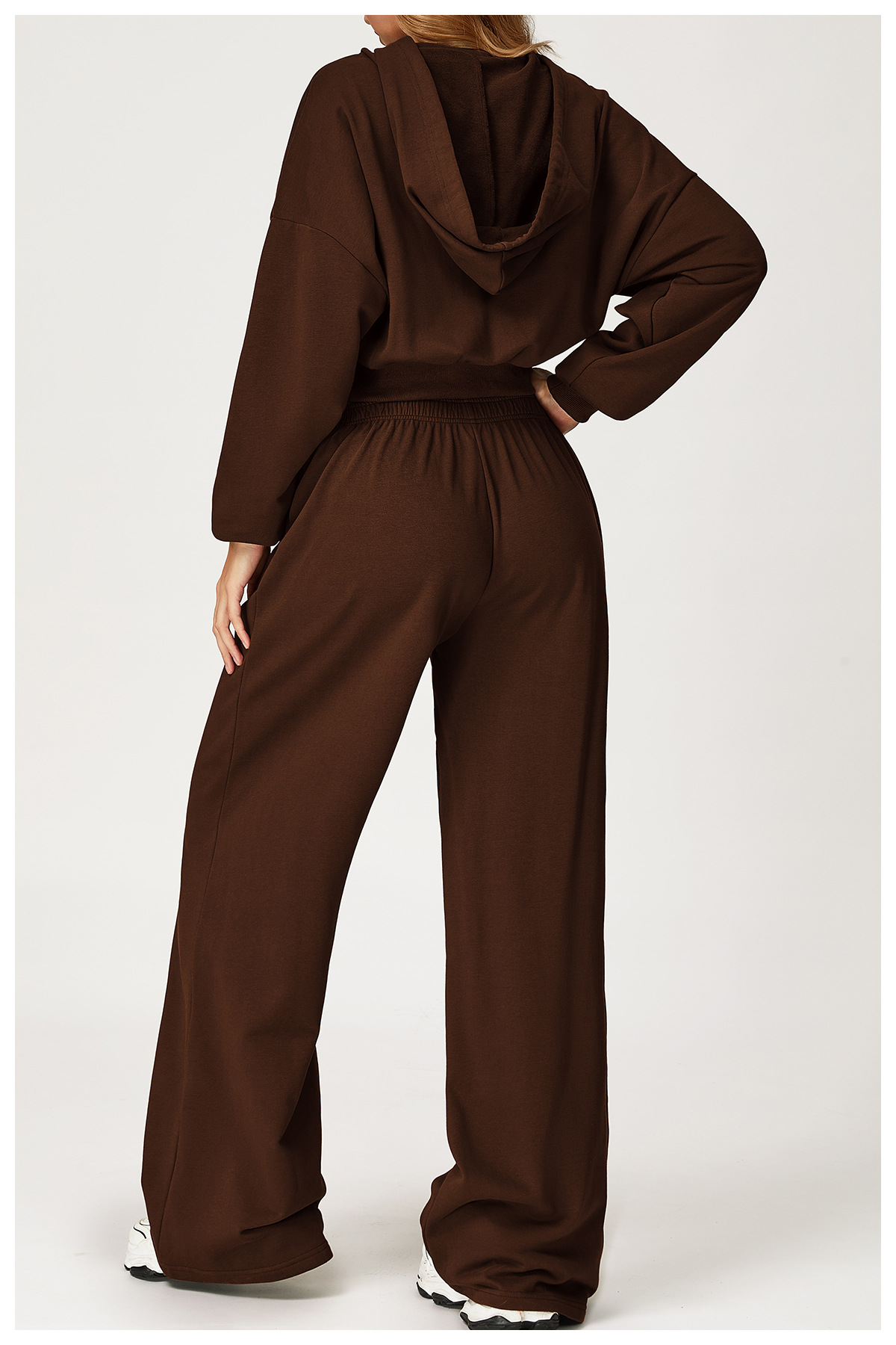 Hooded Sweatshirt & Wide - Leg Pants Set