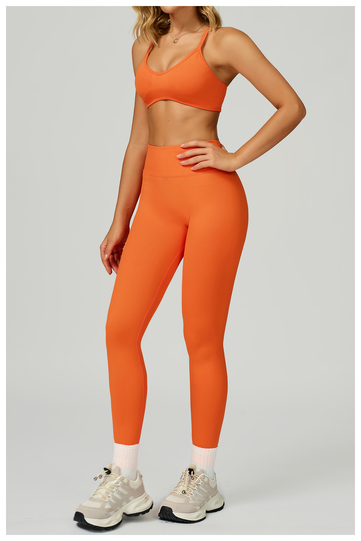 Seamless Contrast Yoga Set 