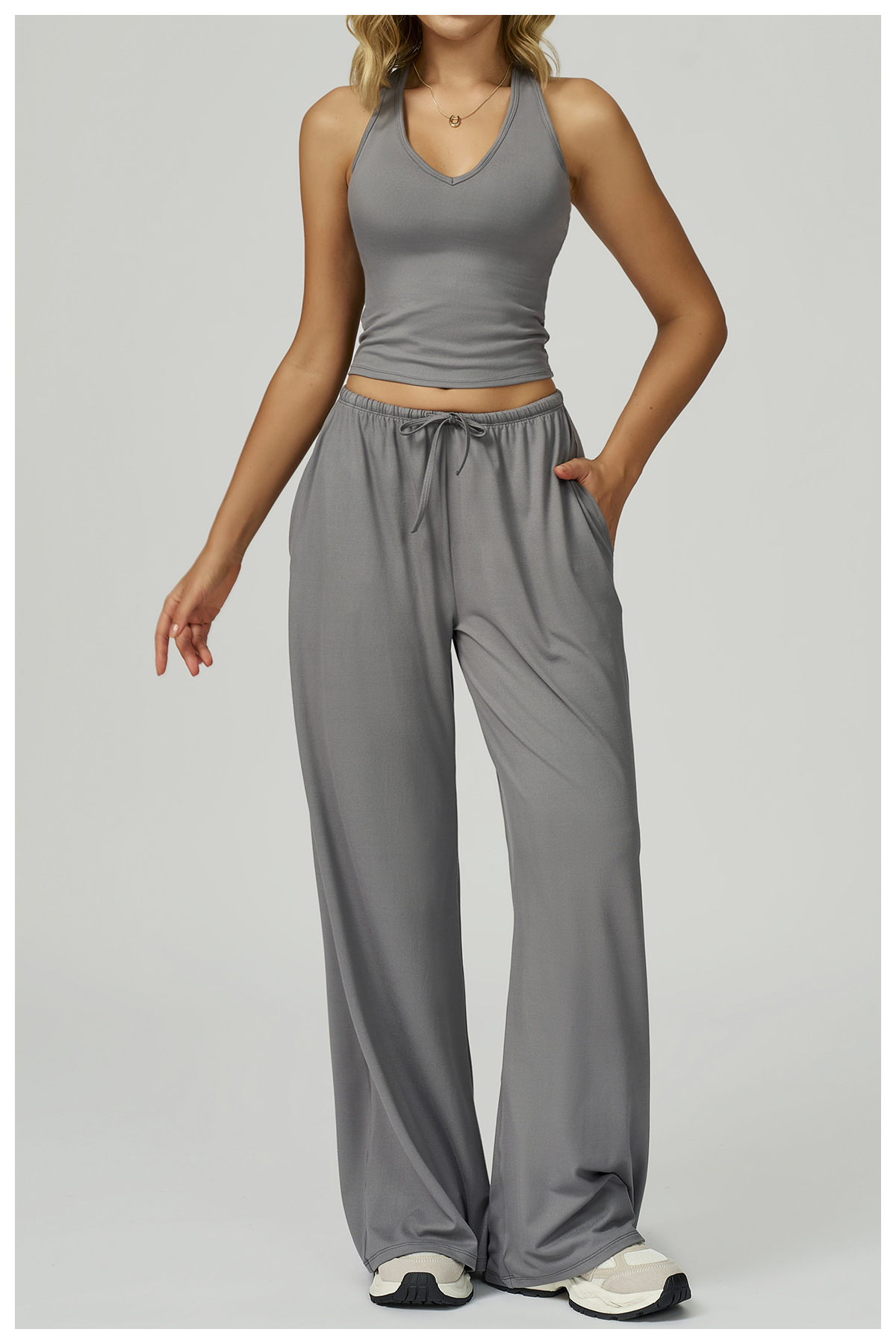 Quick - Dry Open - Back Camisole Sport Set