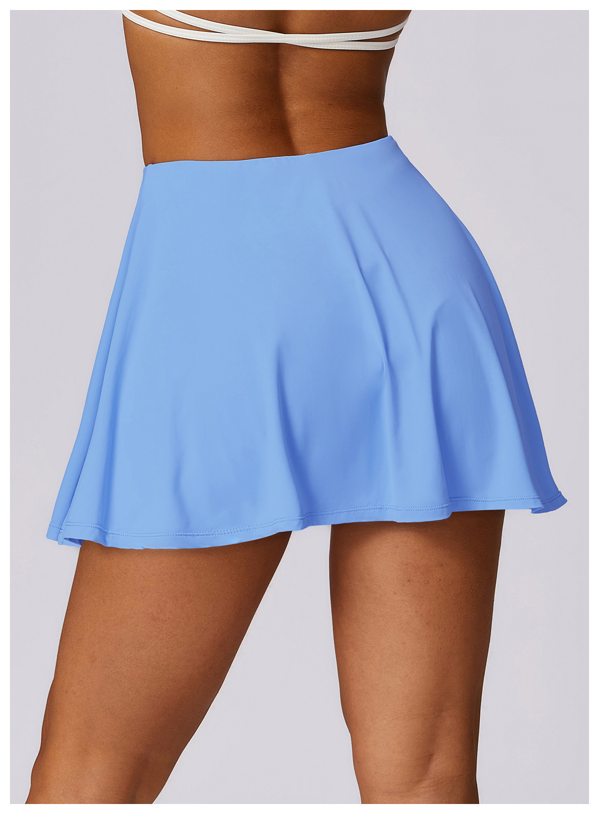 Ice resistant UV resistant fake two high waisted yoga short skirts
