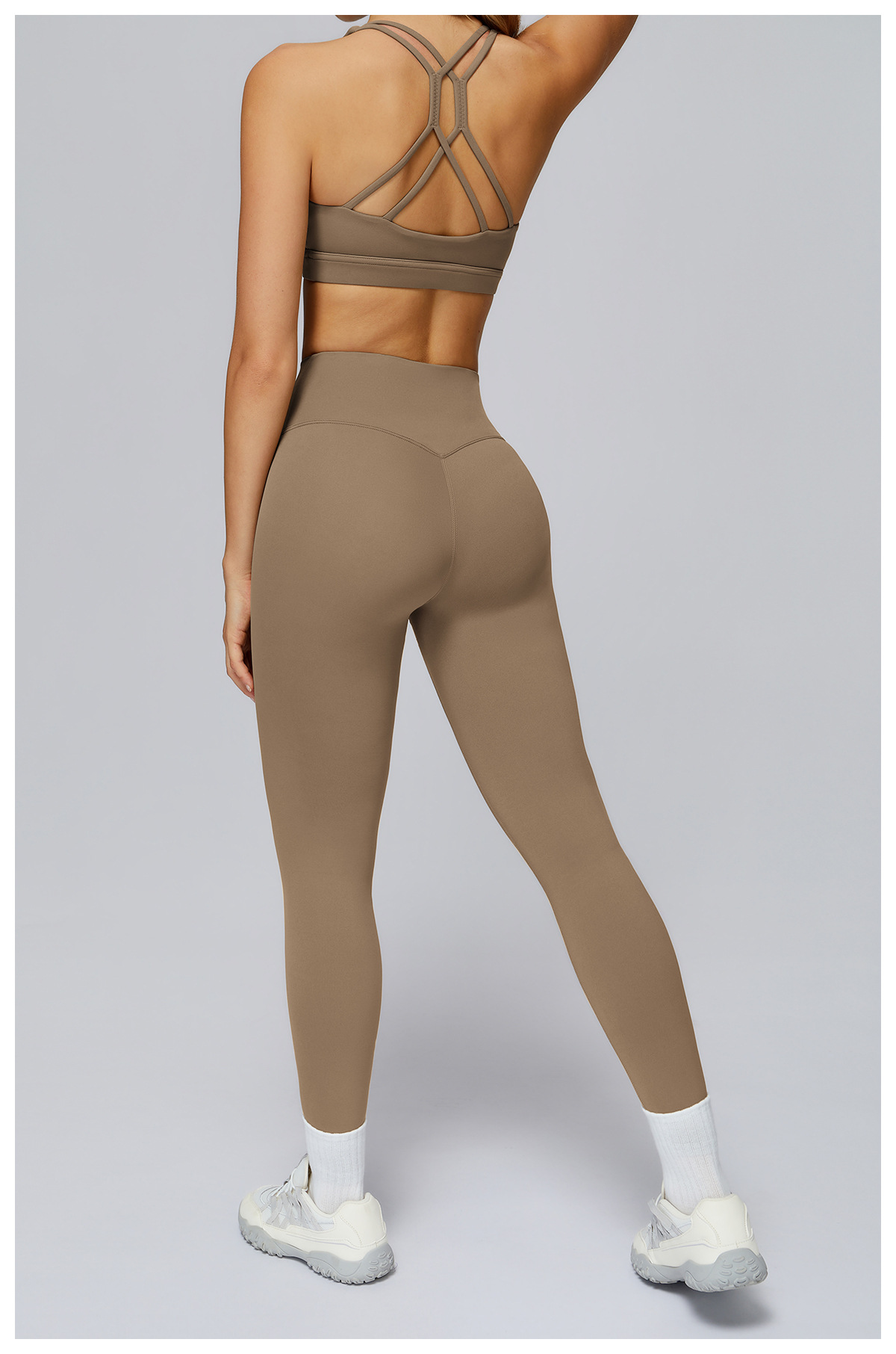 Cutout Back Yoga Set for Fitness & Running