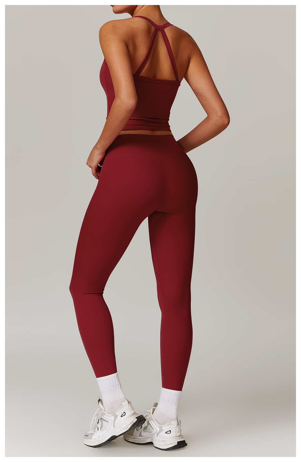 Criss - Cross Back Yoga Tank Top and Leggings Set