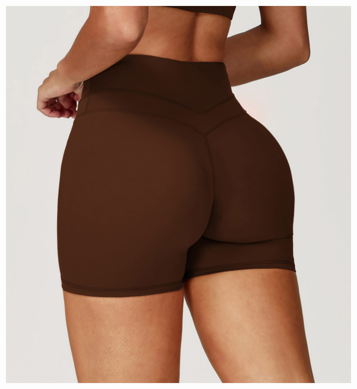 Brushed High - Waist Yoga & Workout Shorts
