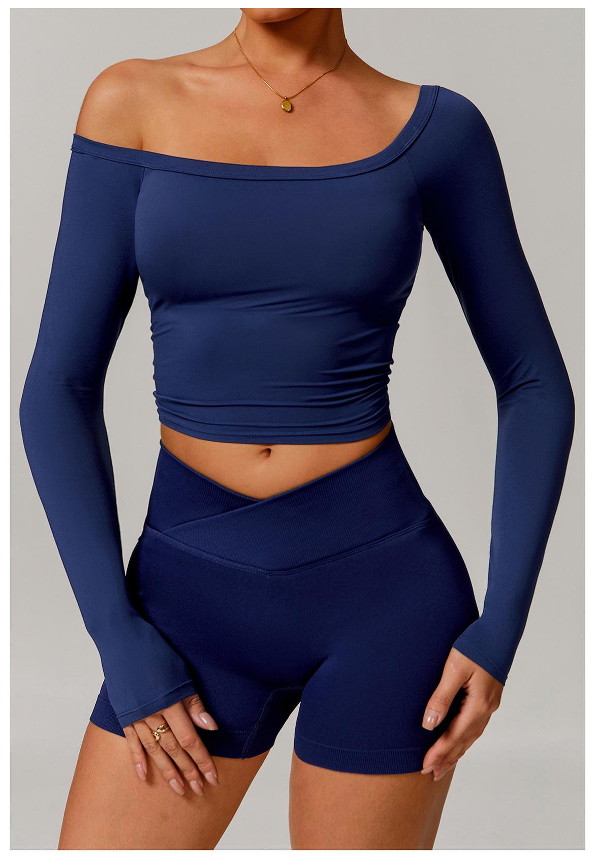 Brushed Off - Shoulder Yoga Long - Sleeve Top