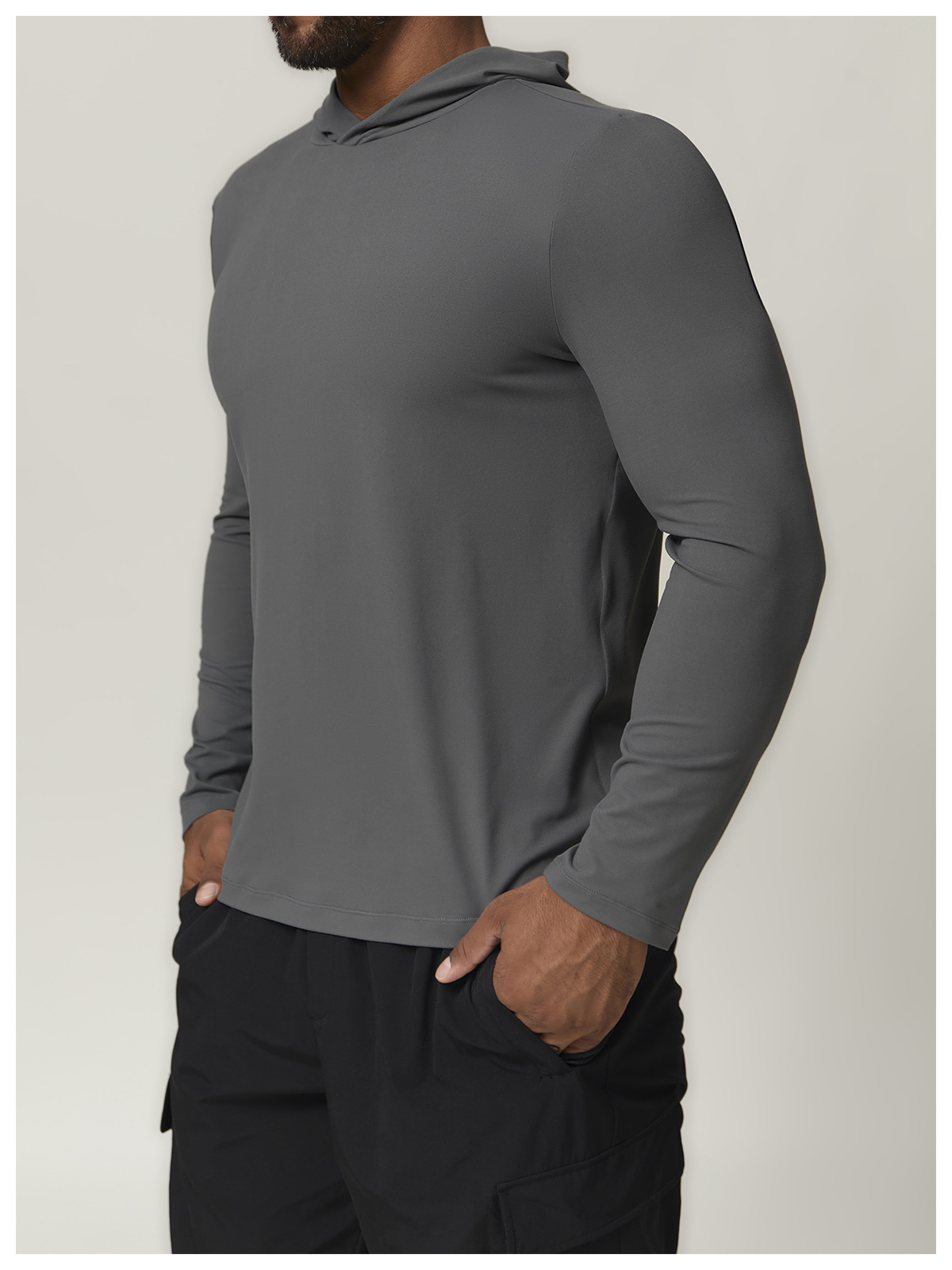 Men's Sports & Leisure Hooded Quick - Dry Long - Sleeve Tee