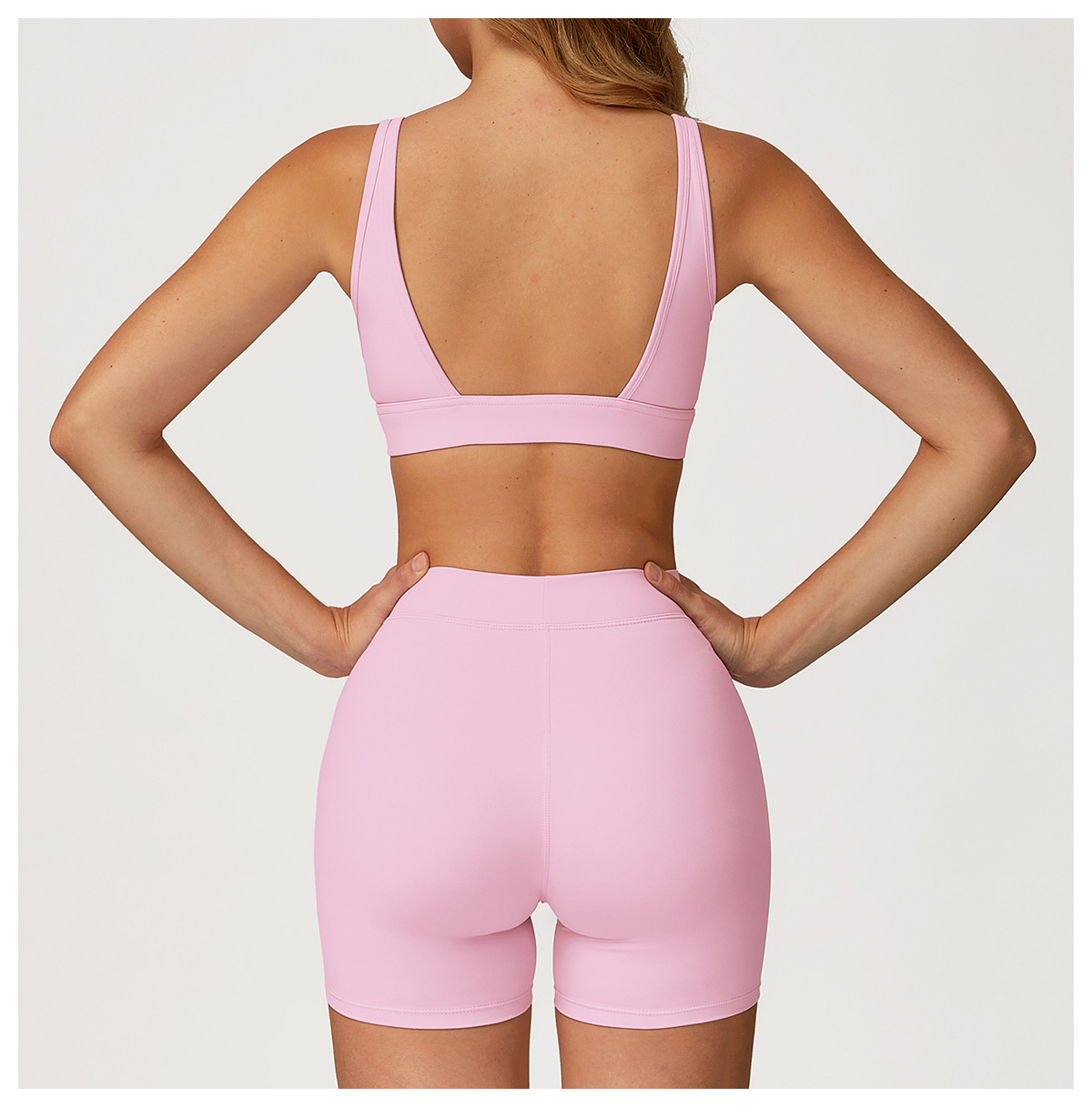 Brushed Yoga Sports Bra with Open Back