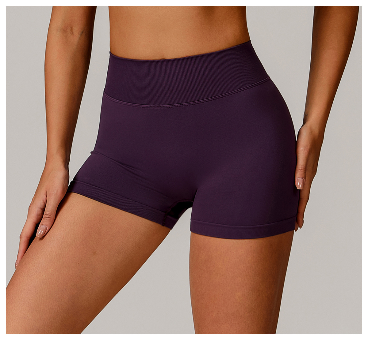 Seamless High - Waist Yoga & Running Shorts
